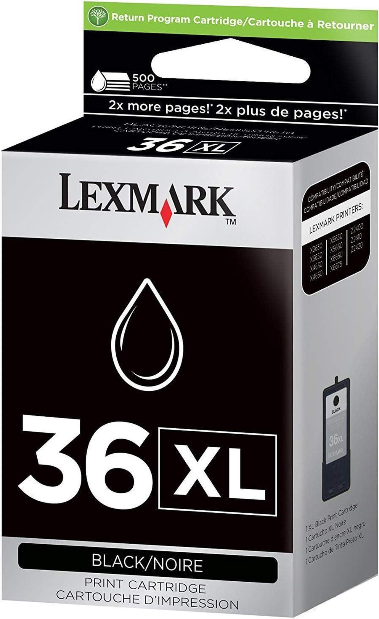 Lexmark 18C2170 36XL X3650 X4650 X5650 X6650 X6675 Z2420 Ink Cartridge (Black) in Retail Packaging