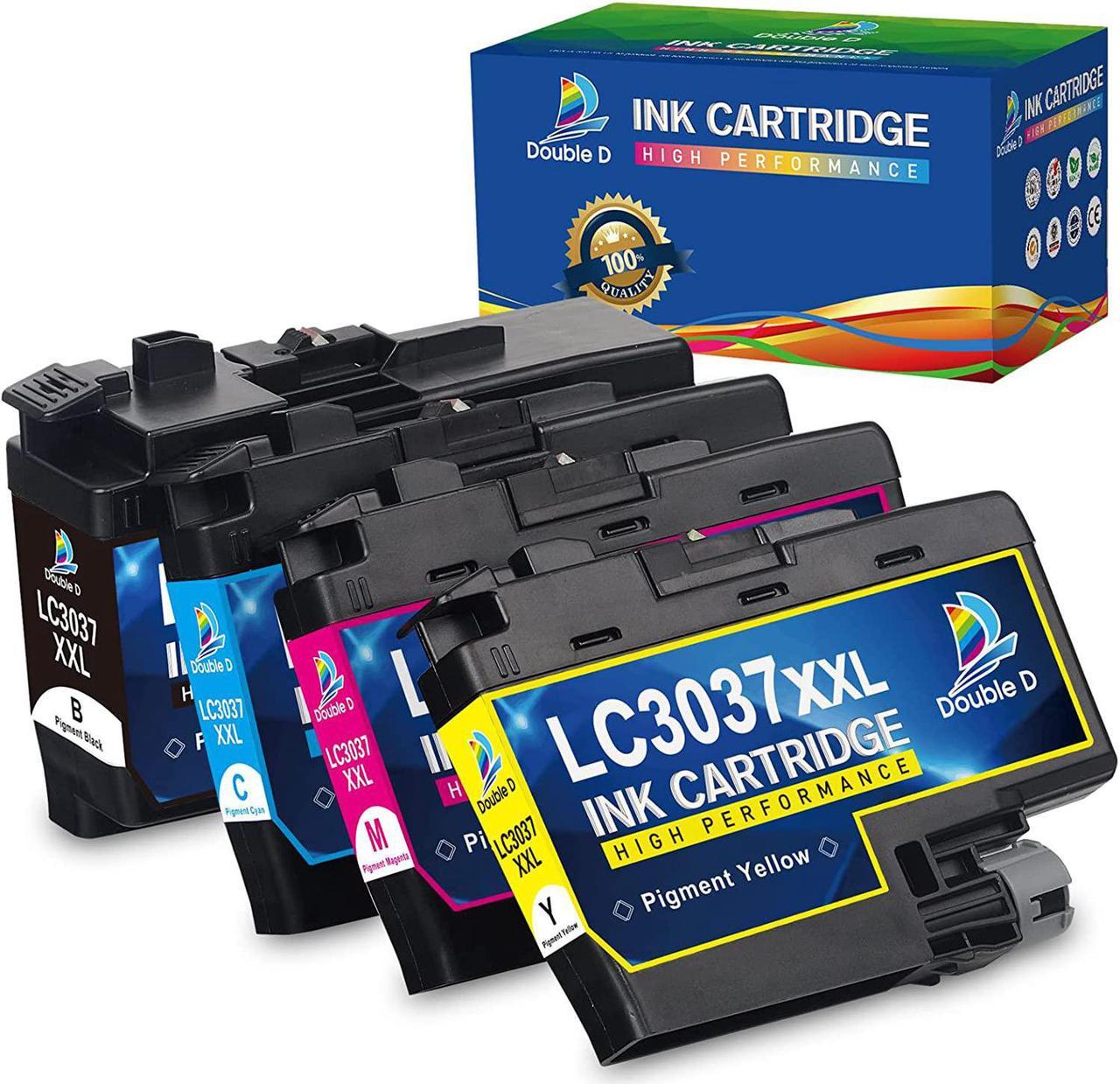 DOUBLE D LC3037 Ink Cartridges Compatible Replacement for Brother LC3037 LC3037XXL LC3039, High Yield use with MFC-J6945DW MFC-J5845DW XL MFC-J5945DW MFC-J6545DW XL (1 Each of lc3037 BK/C/M/Y) 4 Pack