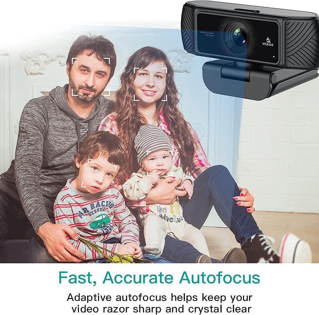 Alt view image 6 of 6 - NexiGo N680 1080P Business Webcam with Microphone, Software and Privacy Cover, AutoFocus, Streaming USB Web Camera, for Online Class, Zoom Meeting Skype Facetime Teams, PC Mac Laptop Desktop