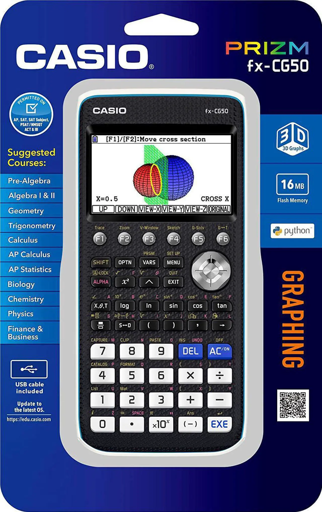 Alt view image 15 of 20 - Casio FX-CG50 Prizm Graph Calculator Black