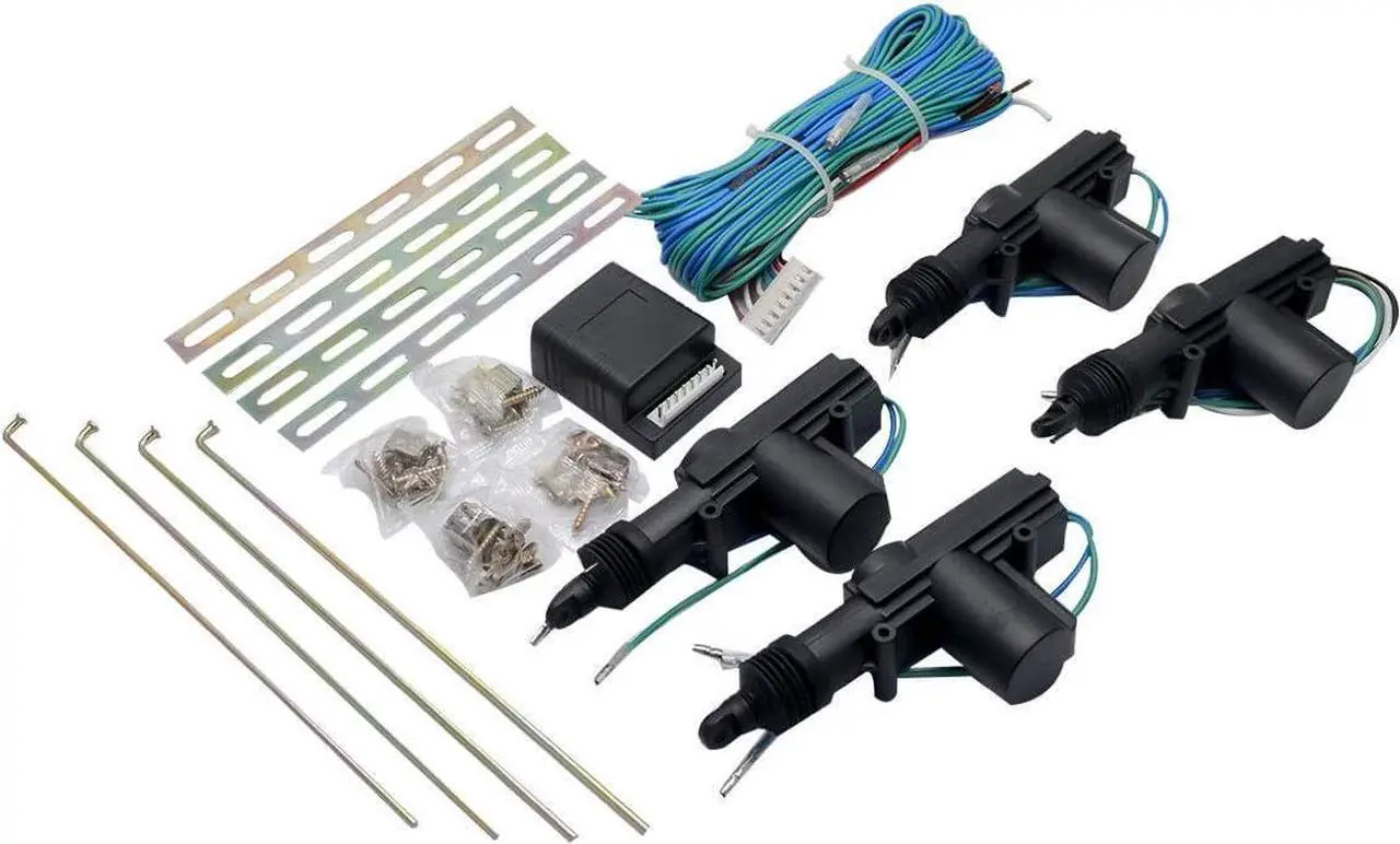 Alt view image 2 of 7 - Car Remote Central Locking Kit - MASO 4 Doors Keyless Entry System + Anti-Theft Alarm Immobiliser System with Shock Sensor Universal Fits for All Car