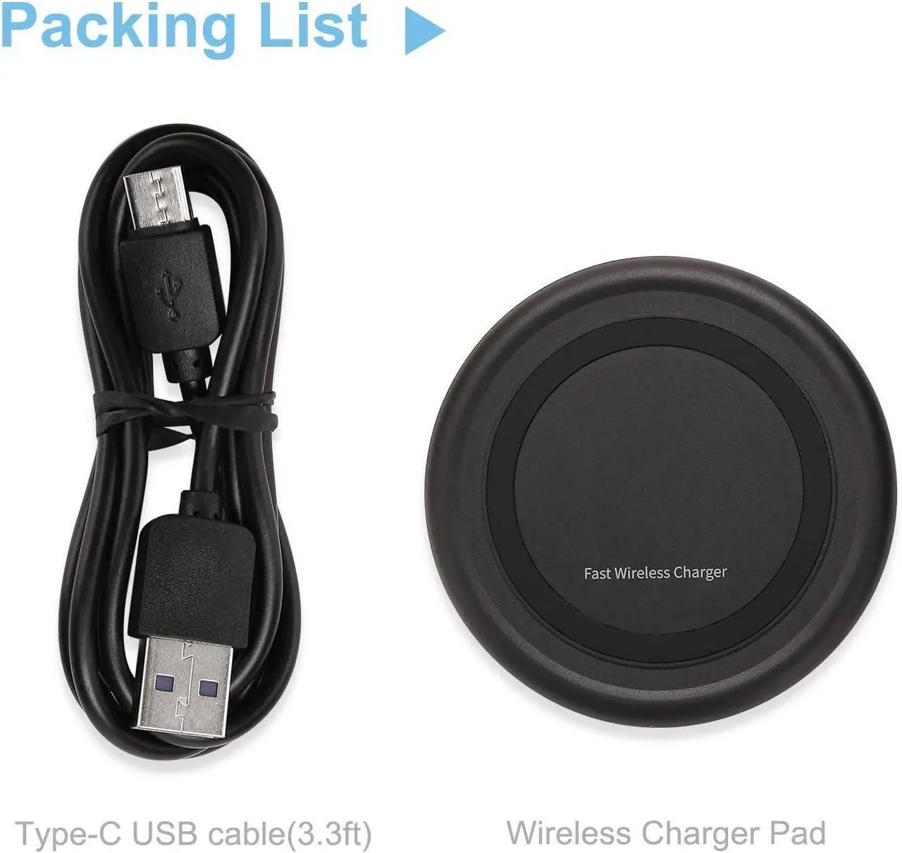 Alt view image 7 of 7 - Wireless Charger 10W Qi Fast Wireless Charging Pad,7.5W Compatible with iPhone 11,11 Pro,11 Pro Max,Xs Max,XR,XS,X,8,8 Plus,10W for S10,S10+,S9,S8,Note 10,10+,9,8,AirPods(No AC Adapter)