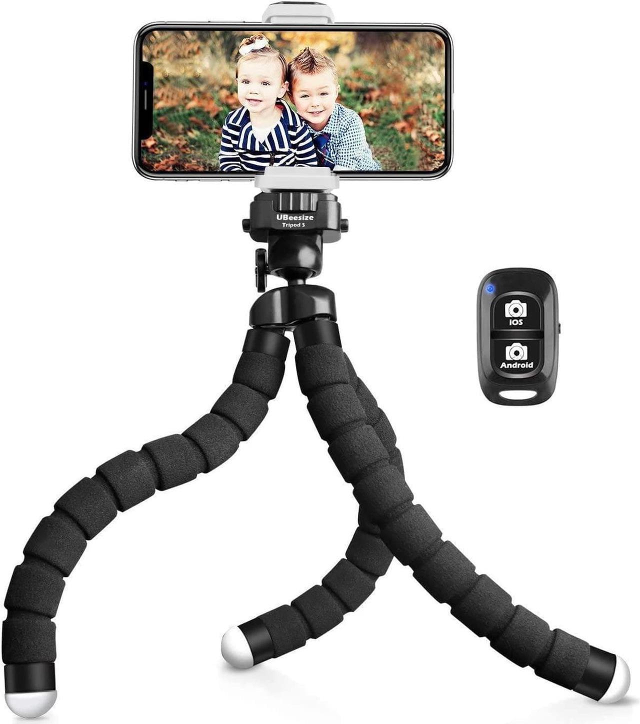 Phone Tripod, Premium Flexible Phone Tripod with Remote and Phone Mount, Mini Tripod Stand for Camera, GoPro