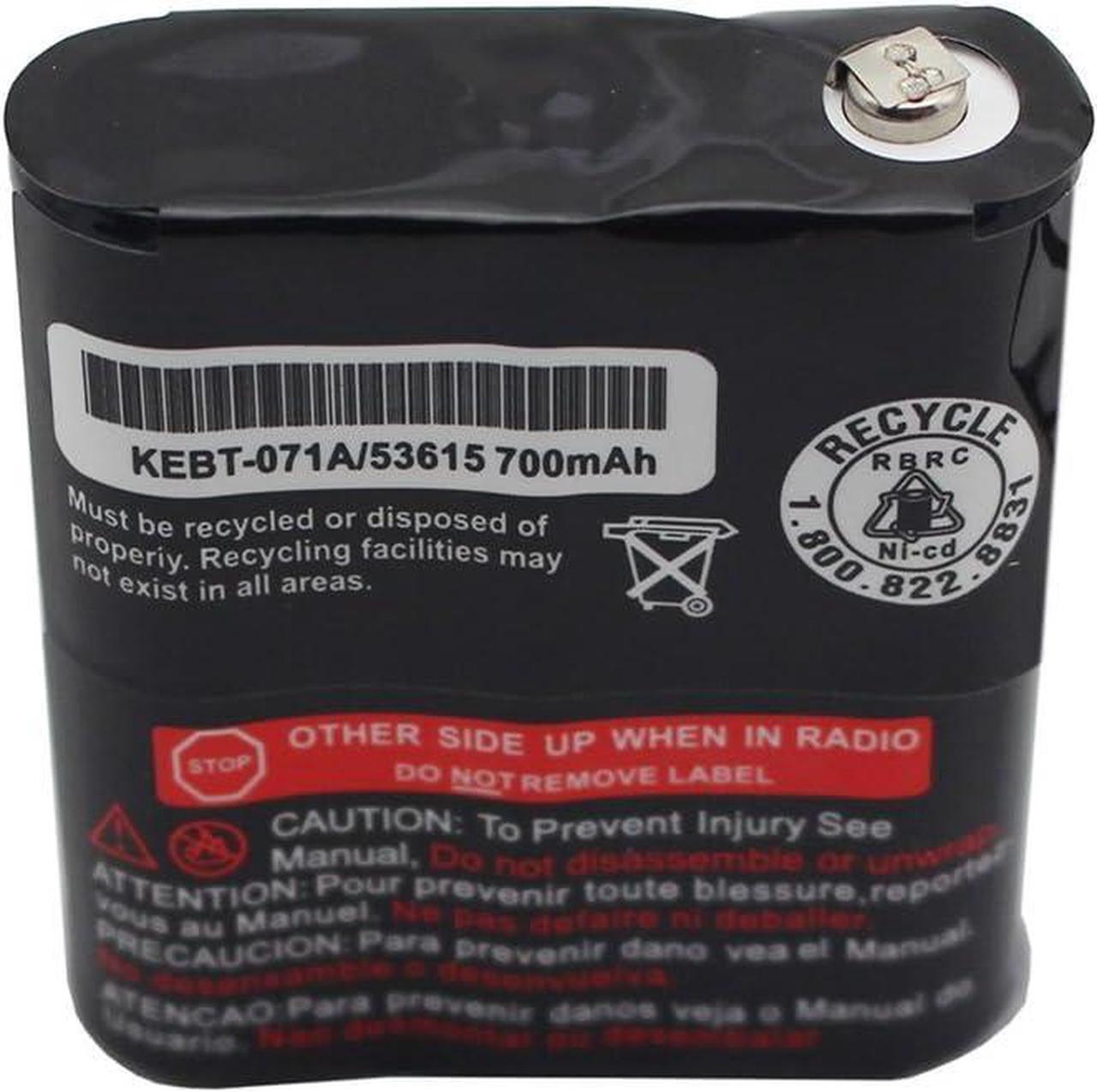 Alt view image 4 of 5 - Karier 5 Pack 3.6V 700mAh Replacement Two-Way Radio Battery for Motorola 53615 m53615 KEBT-071-A KEBT-071-B KEBT-071-C KEBT-071-D Talkabout Radio MR350 MJ270 EM1000 T5000 FV500 FV800 T5950 T6000