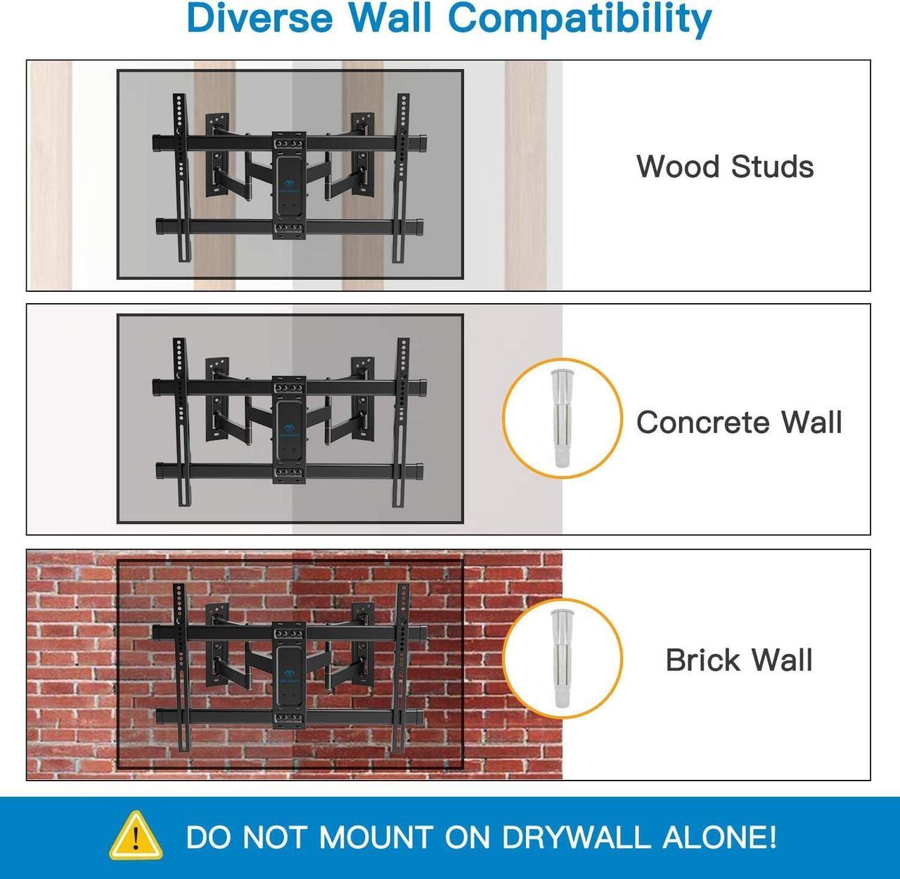 Alt view image 6 of 7 - Corner TV Wall Mount PSCLF1 (Black)