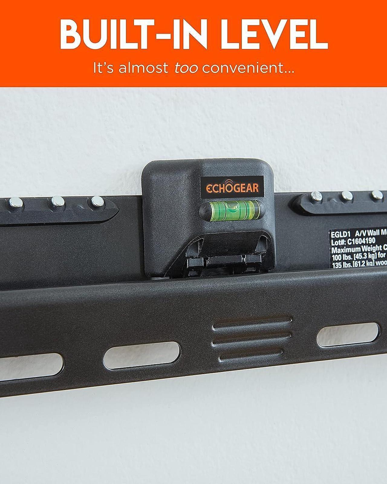 Alt view image 4 of 6 - No Drill TV Mount for Drywall - Slim No Stud Design Holds TVs Up to 100lbs with Nails - Easy Install with No Drilling Required