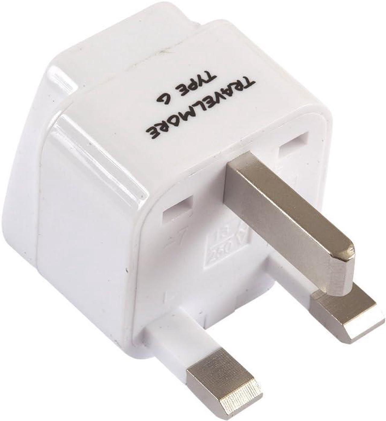 Alt view image 2 of 5 - 2 Pack UK Travel Adapter for Type G Plug - Works with Electrical Outlets in United Kingdom, Hong Kong, Ireland, Great Britain, Scotland, England, London, Dublin & More
