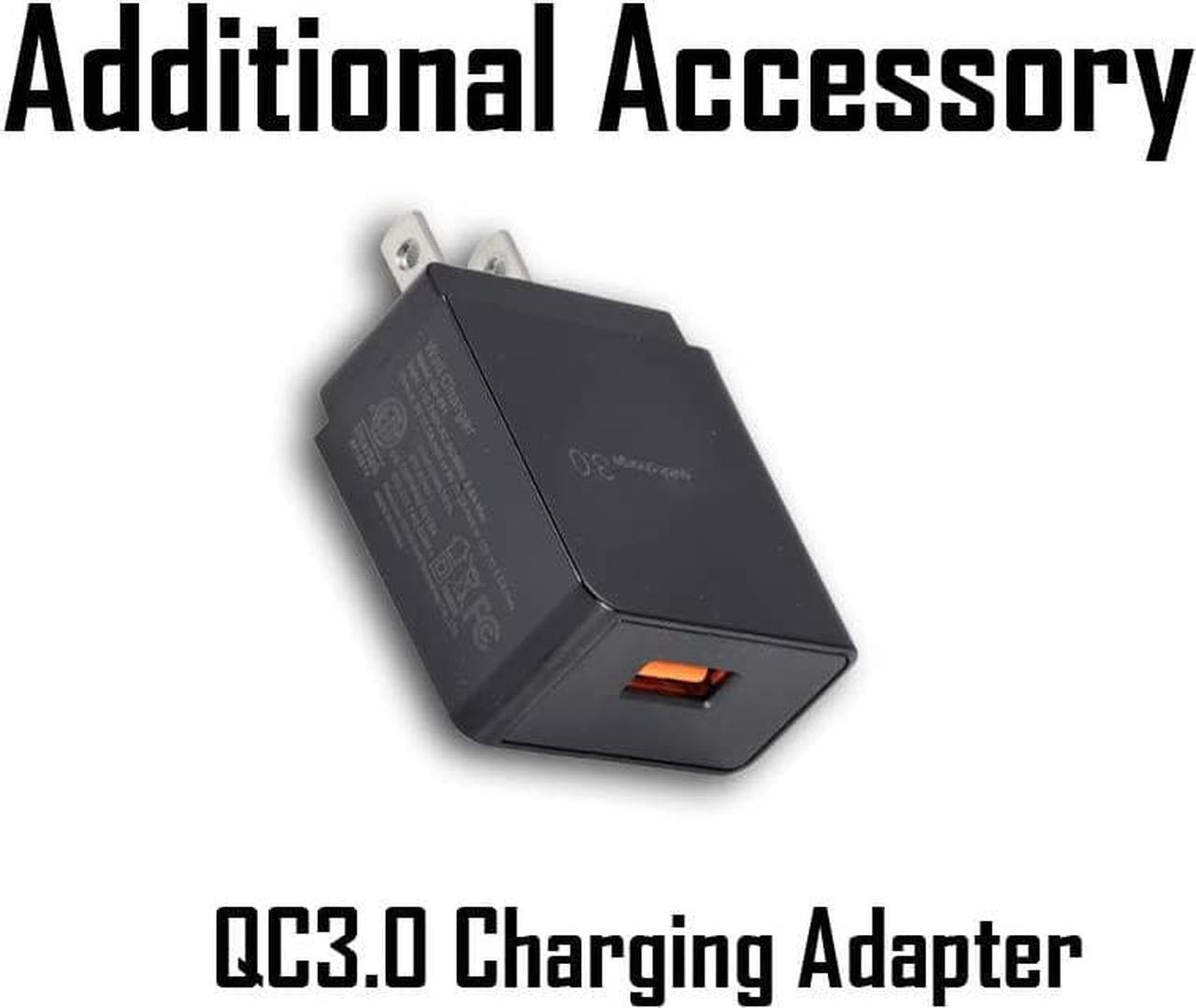 Alt view image 2 of 7 - UMS4 Intelligent USB Four Slot Quick Battery Charger for Li-Ion/Ni-MH/Ni-Cd/IMR 16340 14500 18650 21700 20700 AA AAA and More Batteries, with LumenTac QC3.0 Charging Adapter