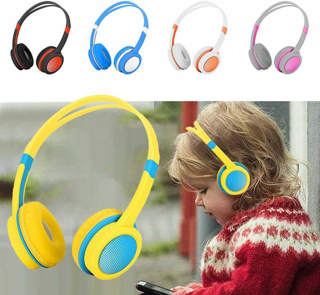 3.5mm Earphones Headphones for Kids Safety Adjustable Music Headset Stereo Earphones with Mic for PC Mobile Phone Accessories