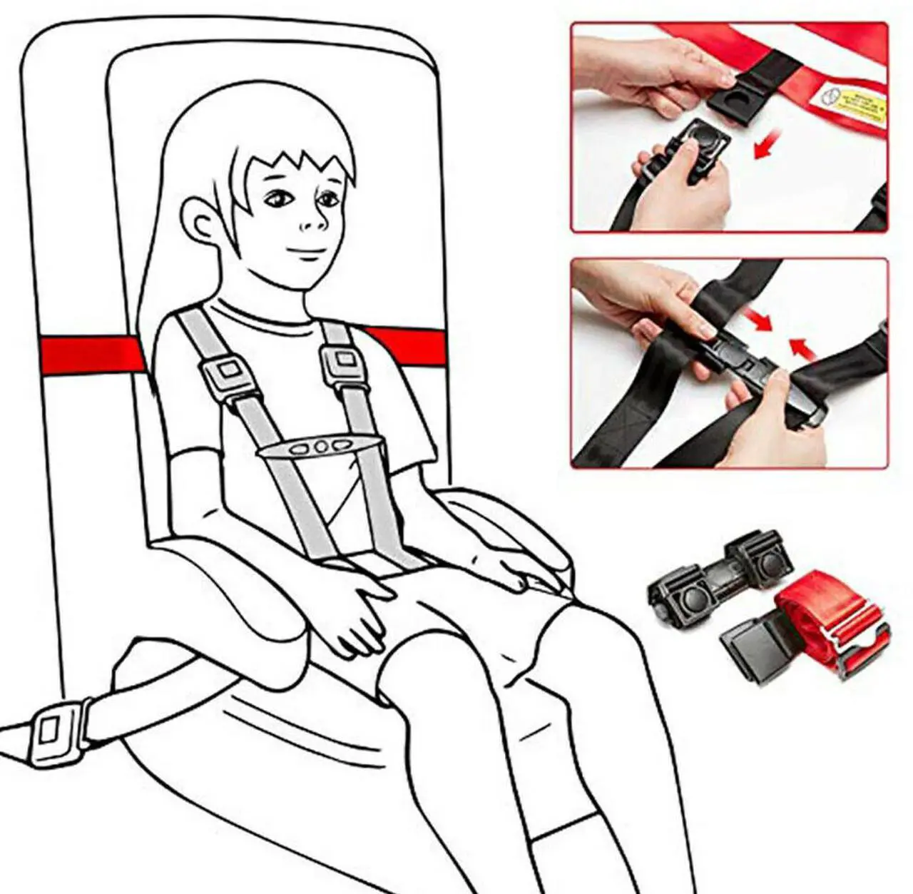 Alt view image 4 of 6 - Child Airplane Travel Harness - Cares Safety Restraint System - The Only FAA Approved Child Flying Safety Device