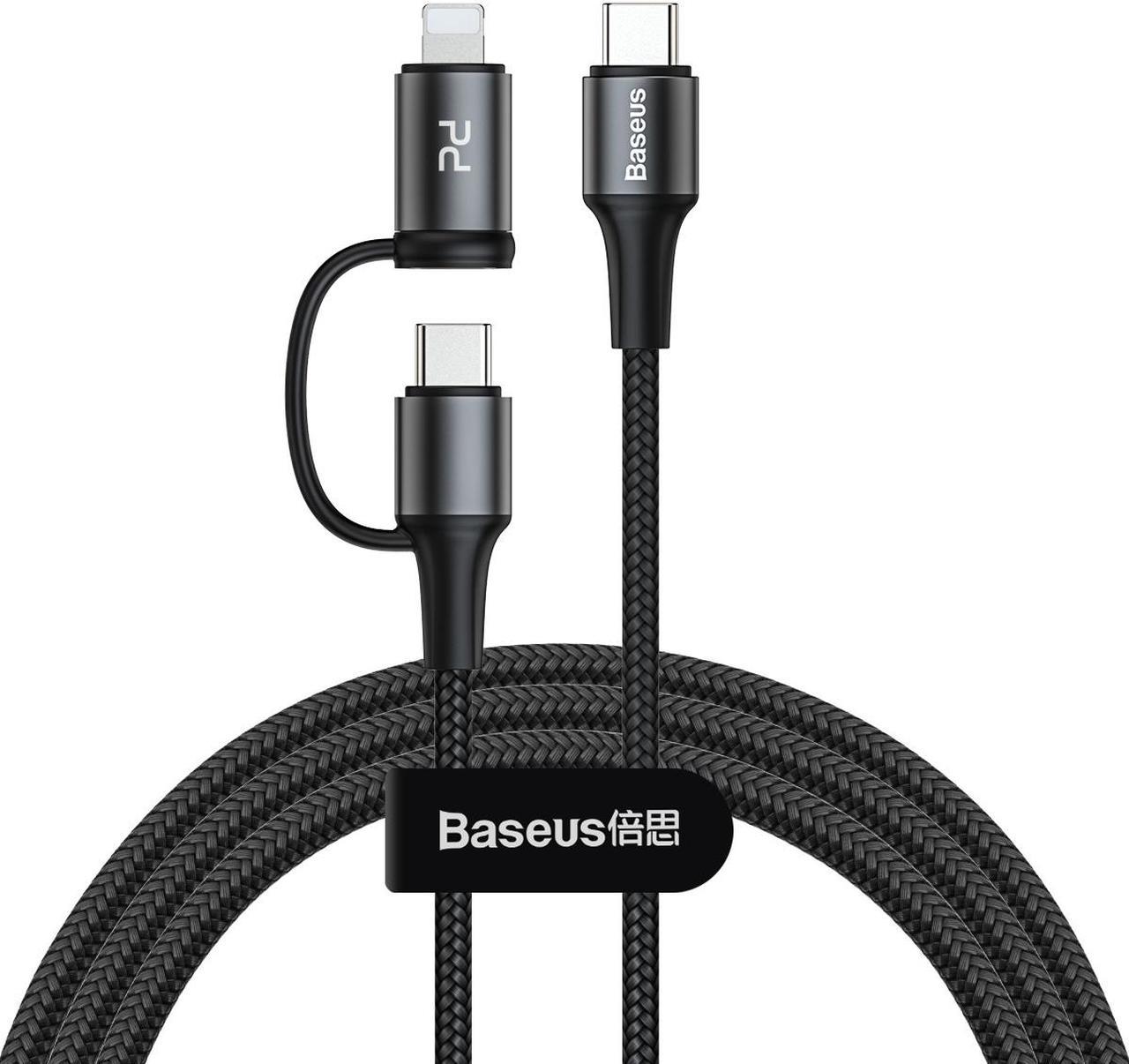 Baseus twins 2 in 1 cable Type-C to Type-C 60W Ip 20W Black