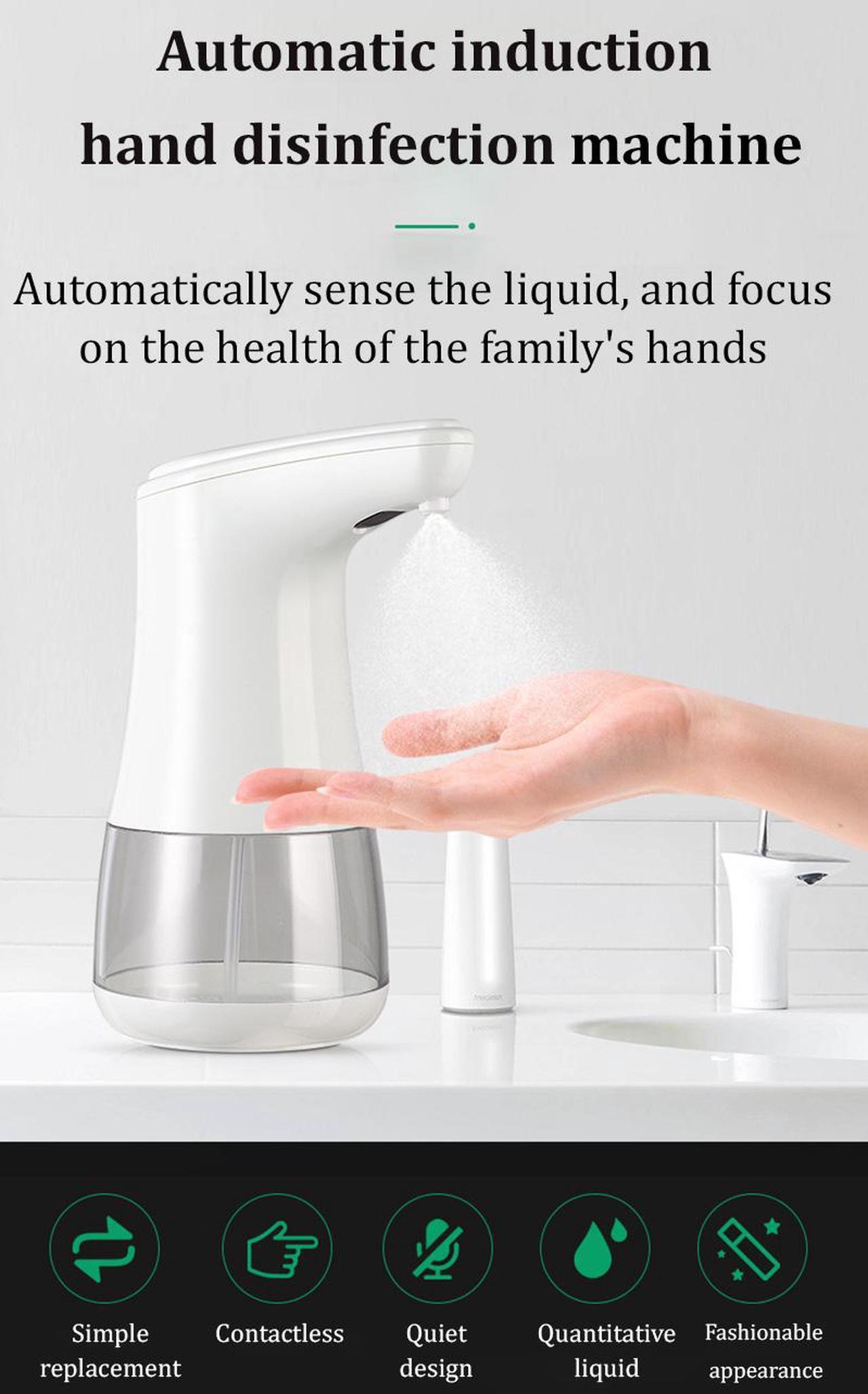 Alt view image 7 of 7 - Automatic Smart Infrared Induction Dispenser Touchless Alcohol Gel Soap Hand Sanitizer Foam Machine Foaming Soap Dispenser