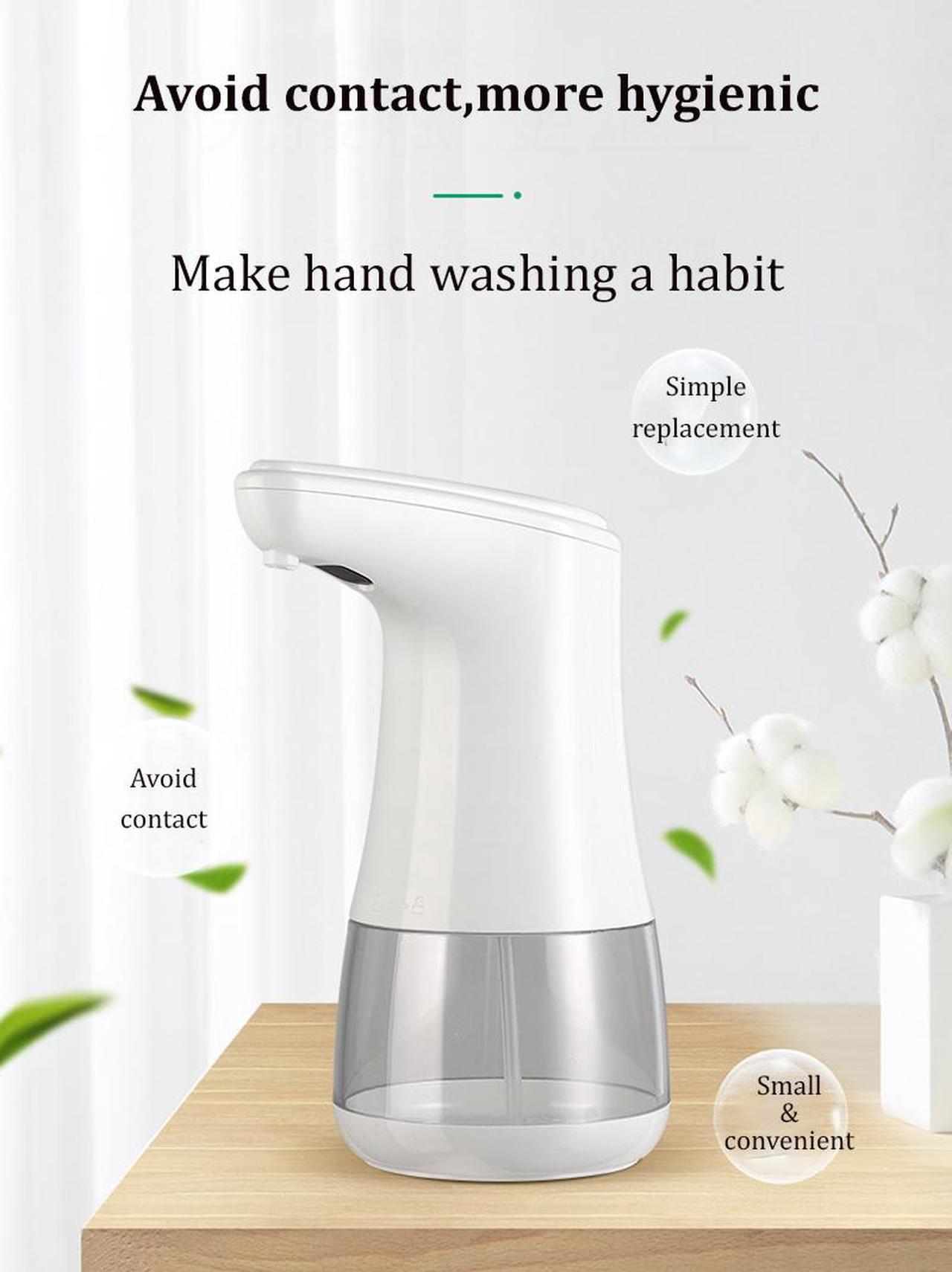 Alt view image 6 of 7 - Automatic Smart Infrared Induction Dispenser Touchless Alcohol Gel Soap Hand Sanitizer Foam Machine Foaming Soap Dispenser