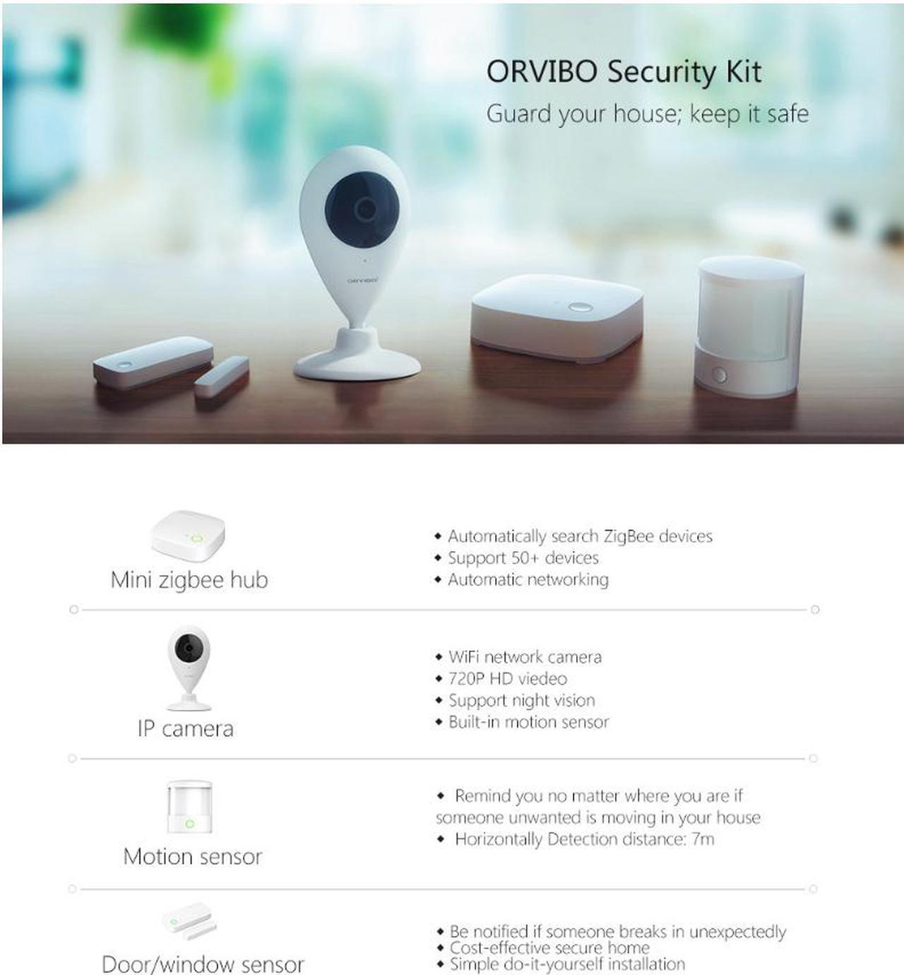 Alt view image 3 of 7 - Smart Home Wifi Security System Alarm Set Burglar Alarm Mini Hub IP camera Motion Sensor Door/Window Sensor Smart Camera for Home Doors and Windows
