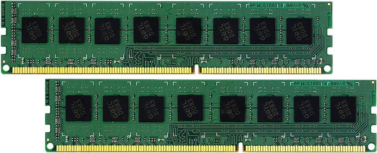 GeIL 8GB Green Series DDR3 1333MHz PC3-10660 CL9 Dual Channel kit (2x 4GB) 1.35V Model GG38GB1333C9DC