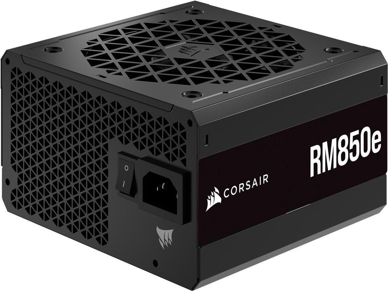 CORSAIR RM850e Fully Modular Low-Noise ATX Power Supply - ATX 3.0 & PCIe 5.0 Compliant - 105°C-Rated Capacitors - 80 PLUS Gold Efficiency - Modern Standby Support