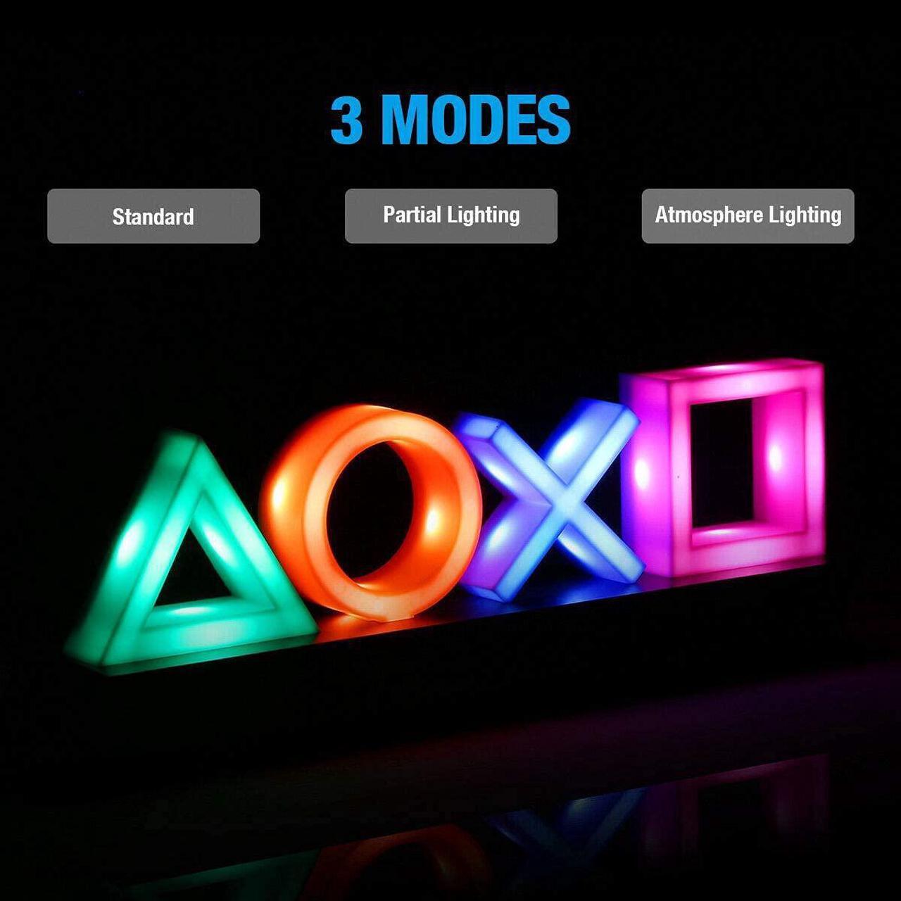 Alt view image 5 of 7 - Playstation Icons Light Voice Control Music Reactive Game Room Lighting Acrylic,Living Room, Bedroom,Acrylic Atmosphere Neon Bar Lamp Club KTV Decorative Ornament