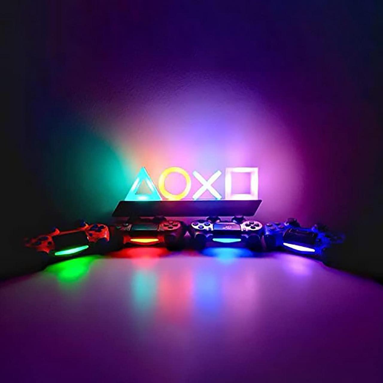 Alt view image 3 of 7 - Playstation Icons Light Voice Control Music Reactive Game Room Lighting Acrylic,Living Room, Bedroom,Acrylic Atmosphere Neon Bar Lamp Club KTV Decorative Ornament
