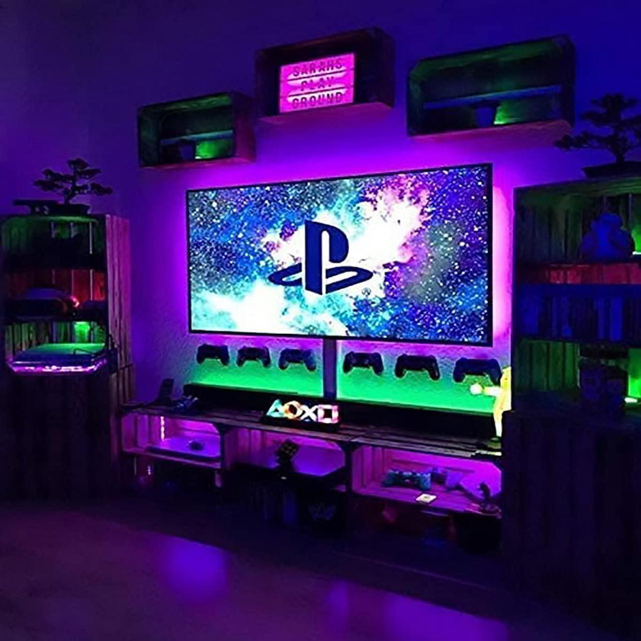 Alt view image 4 of 7 - Playstation Icons Light Voice Control Music Reactive Game Room Lighting Acrylic,Living Room, Bedroom,Acrylic Atmosphere Neon Bar Lamp Club KTV Decorative Ornament