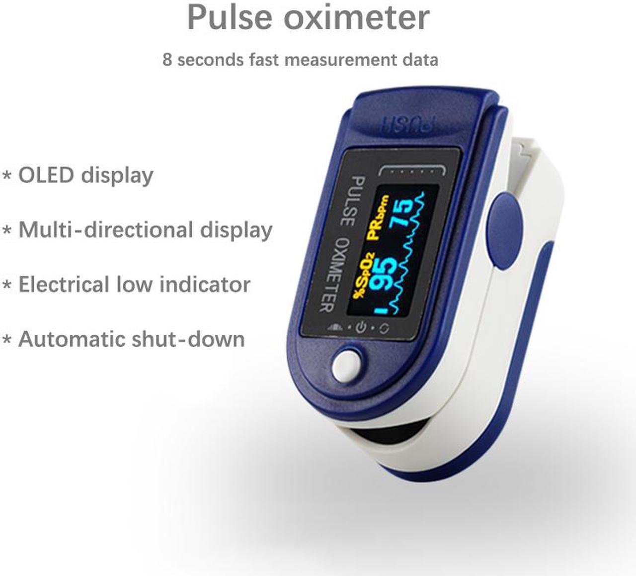 Alt view image 3 of 7 - New Finger Clip Blood Oxygen Meter Instrument Blood Oxygen Meter Pulse Oximeter LED Household Digital Oximeter Glucose Meter
