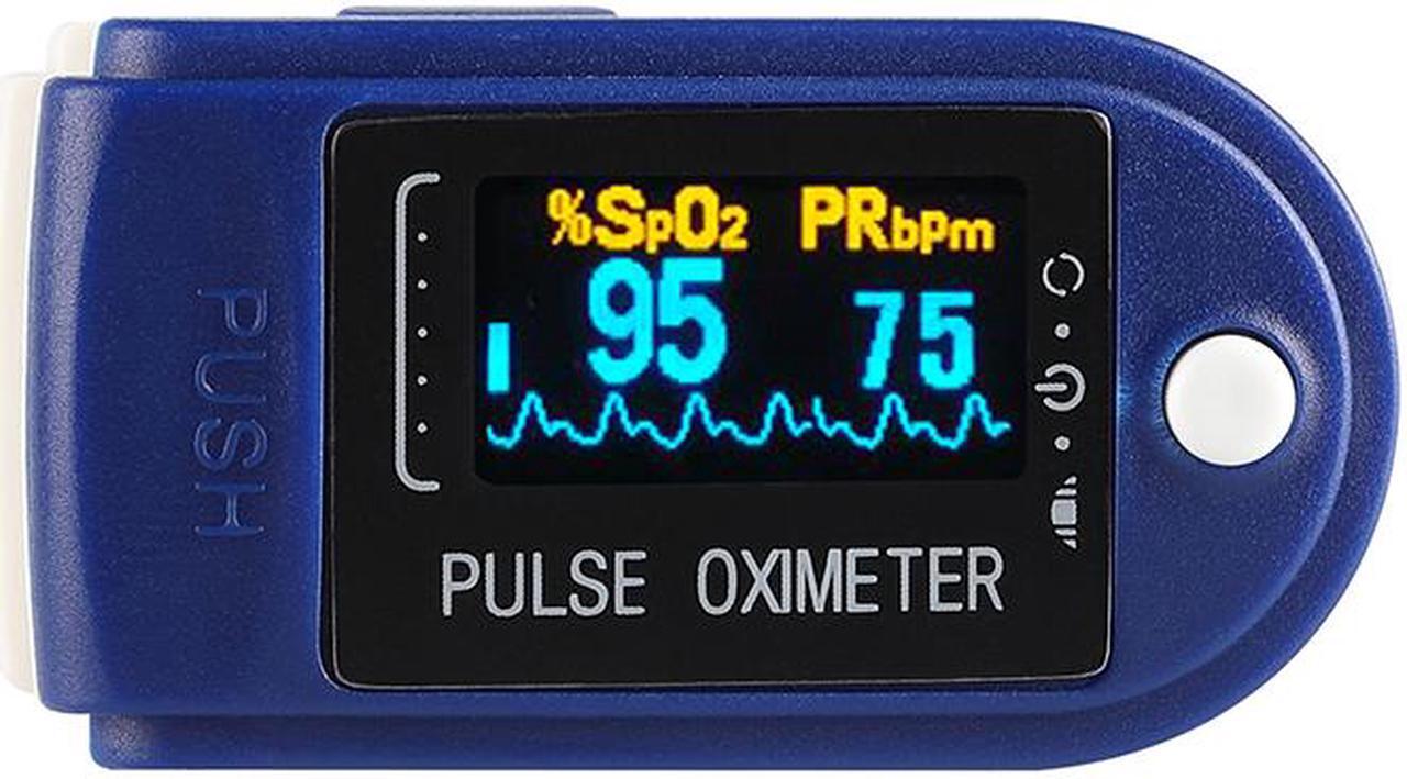 Alt view image 7 of 7 - New Finger Clip Blood Oxygen Meter Instrument Blood Oxygen Meter Pulse Oximeter LED Household Digital Oximeter Glucose Meter