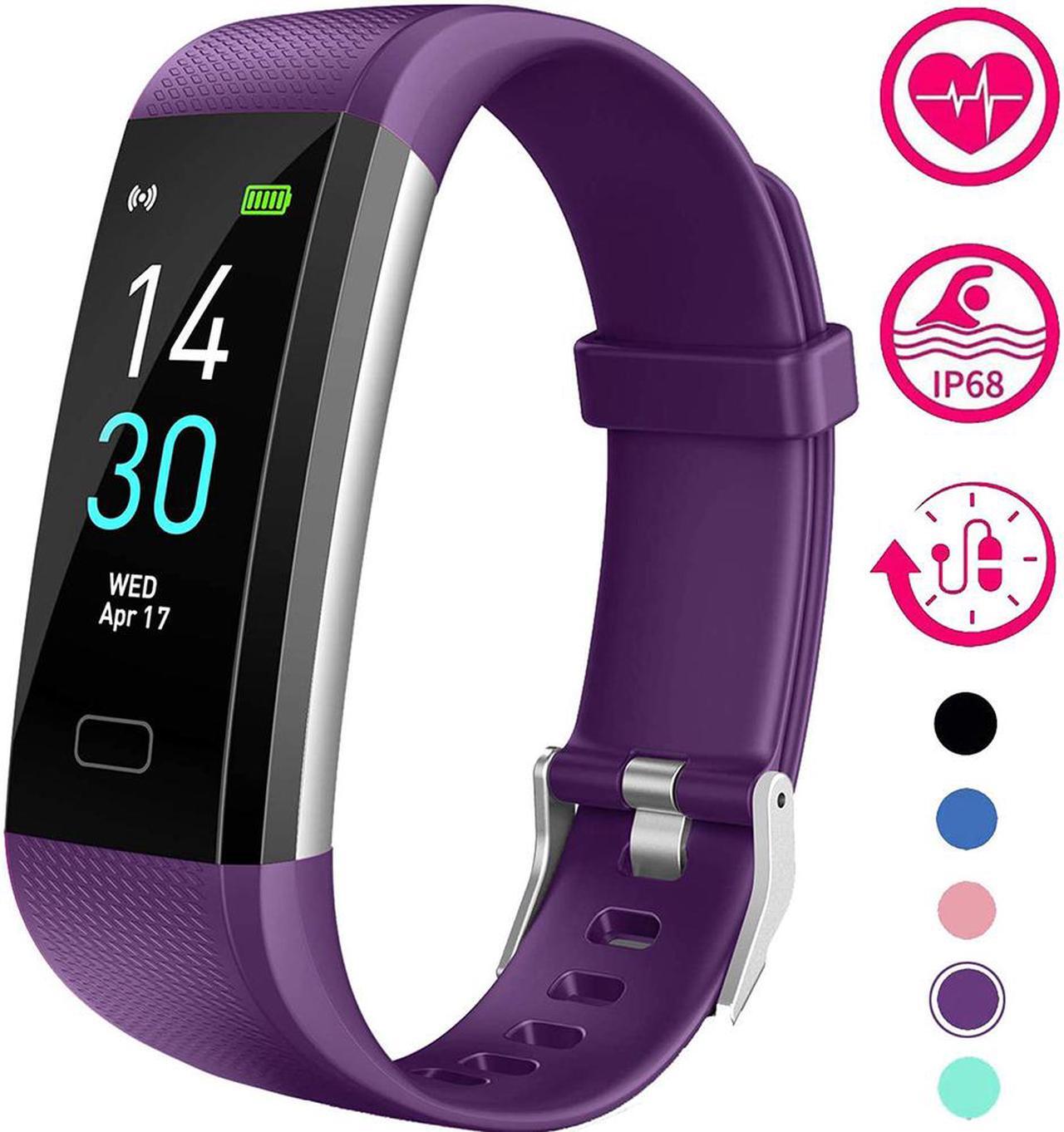 Main image of Fitness Tracker, Activity Tracker Watch With Heart Rate Monitor, Message Notification, Waterproof IP68 Pedometer With Step Counter Sleep Monitor Calorie Counter For Android & IPhone (Color: Purple)
