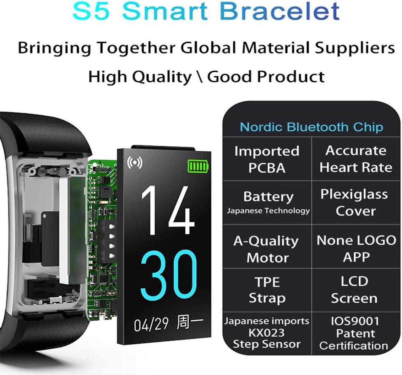 Alt view image 2 of 7 - Fitness Tracker, Activity Tracker Watch With Heart Rate Monitor, Message Notification, Waterproof IP68 Pedometer With Step Counter Sleep Monitor Calorie Counter For Android & IPhone
