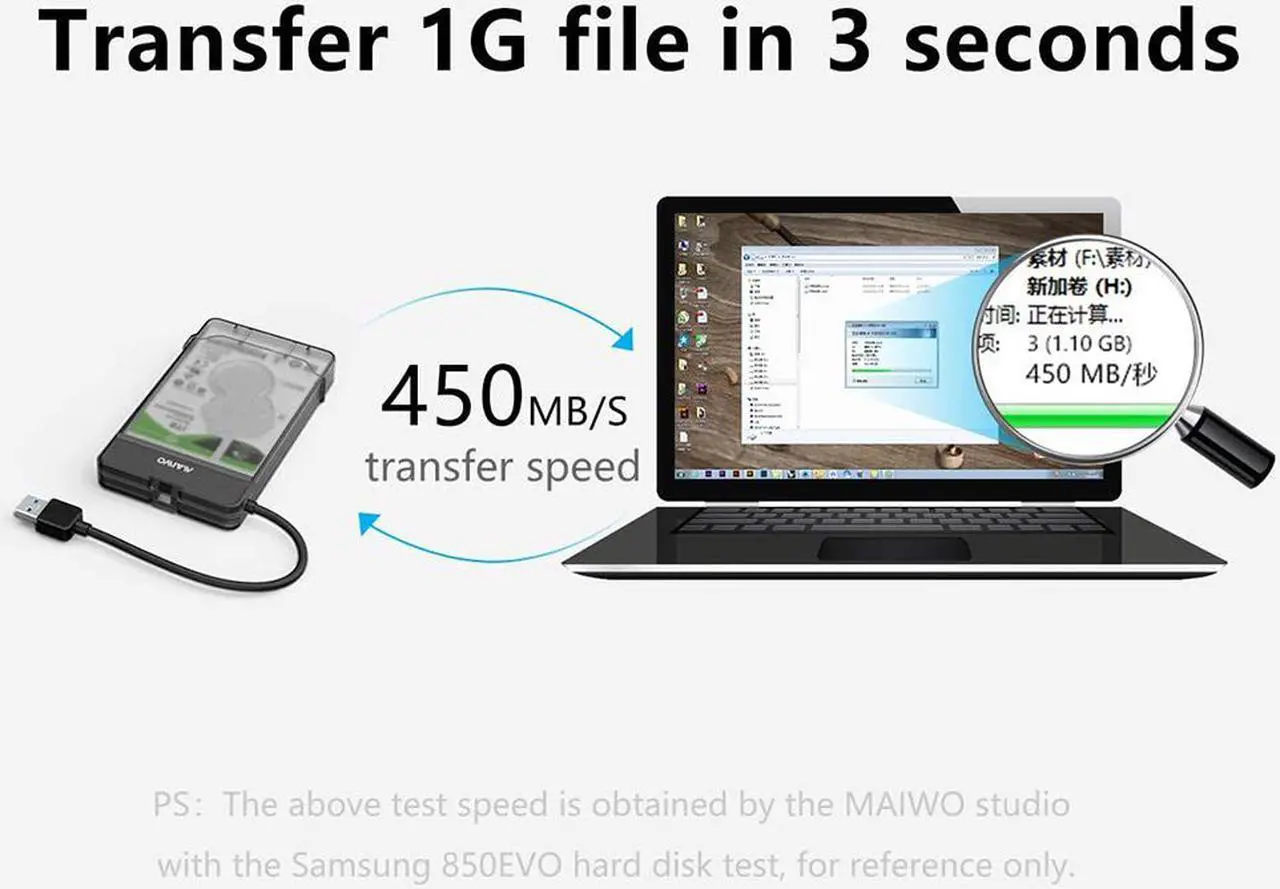 Alt view image 3 of 7 - 2.5 inch USB 3.0 SATA HDD SSD Box 3TB Sata USB 3.0 hdd Hard Disk Drive SSD Enclosure Case Box