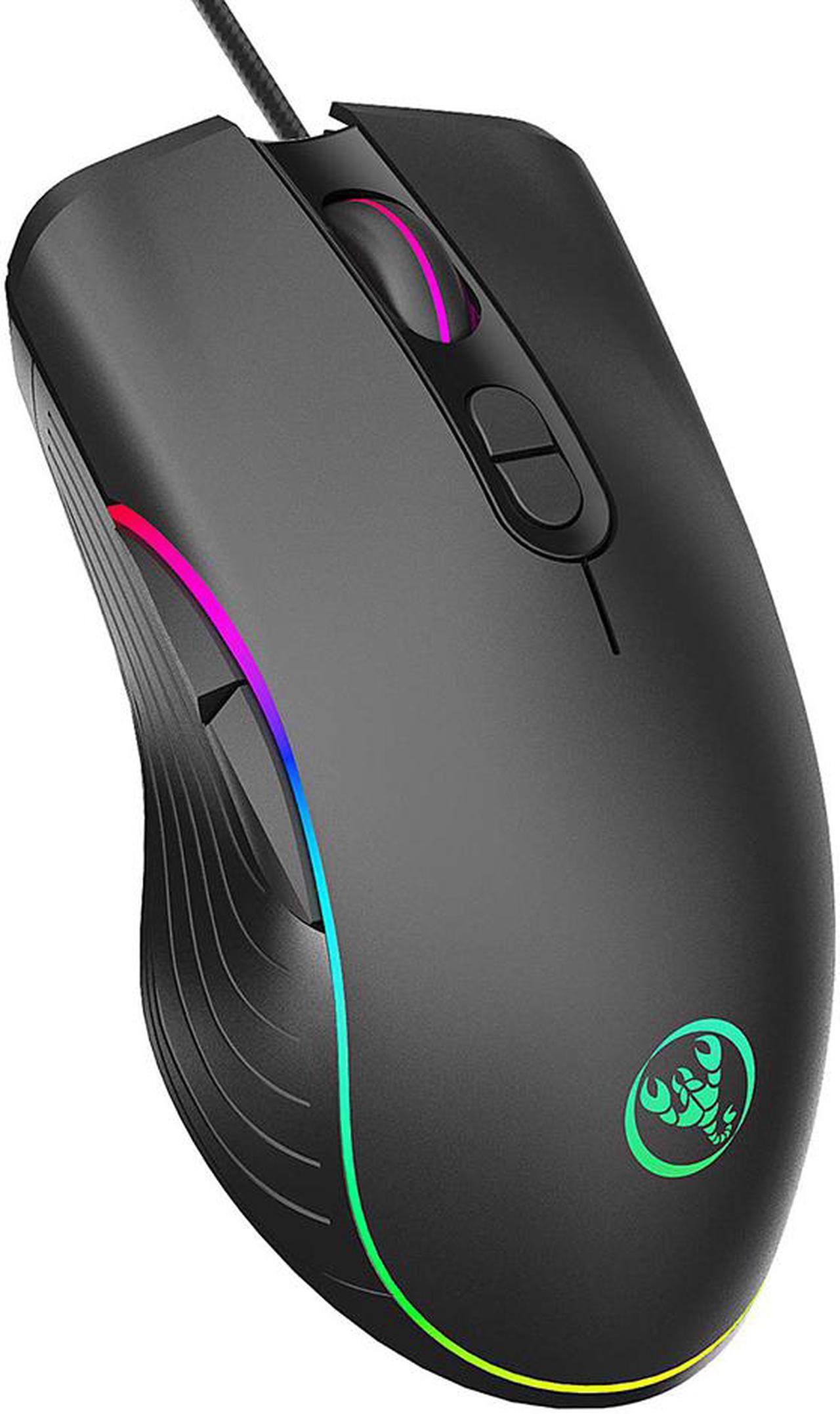 Gaming Mouse Wired, 7 Programmable Buttons, Chroma RGB Backlit, 6400 DPI Adjustable, Comfortable Grip Ergonomic Optical PC Computer Gaming Mice with Fire Button