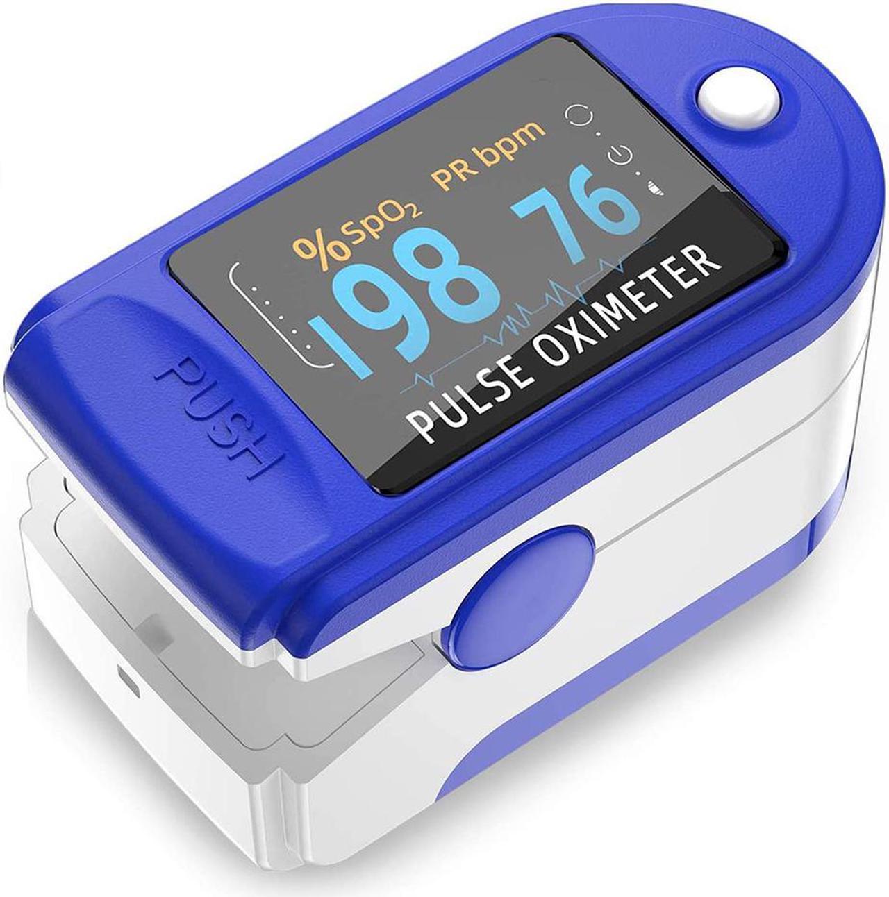 Pulse Oximeter Fingertip, Blood Oxygen Saturation Monitor Fingertip, Portable Blood Oxygen Meter Finger Oximeter Finger with Pulse, O2 Monitor Finger for Oxygen