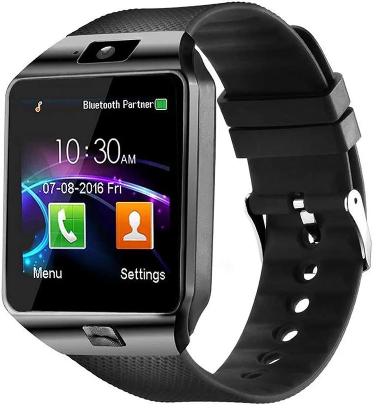 Main image of Bluetooth Smartwatch, Touchscreen Wrist Smart Phone Watch Sports Fitness Tracker with SIM SD Card Slot Camera Pedometer Compatible with iPhone iOS Android for Kids Men Women