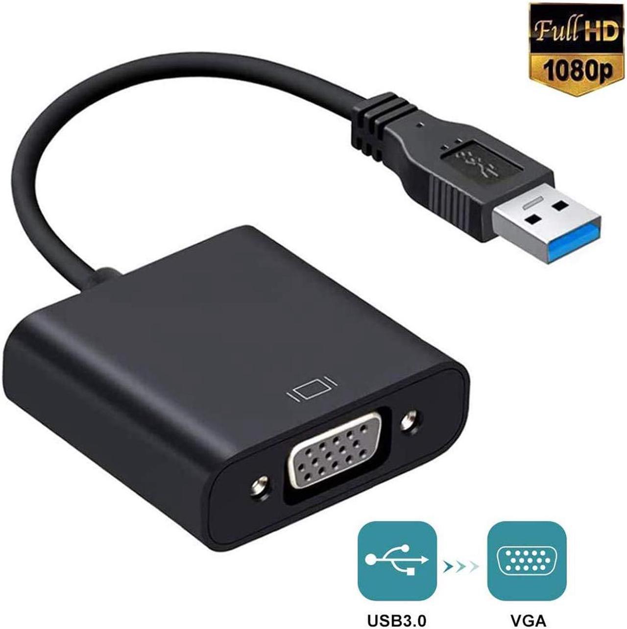 USB 3.0 to VGA Adapter, 1080P Multi-Display Video Adapter Converter External Video Graphics Card Multi Monitor Display, Compatible with Windows 10/8.1/8/7/XP for PC Laptop Desktop Projector