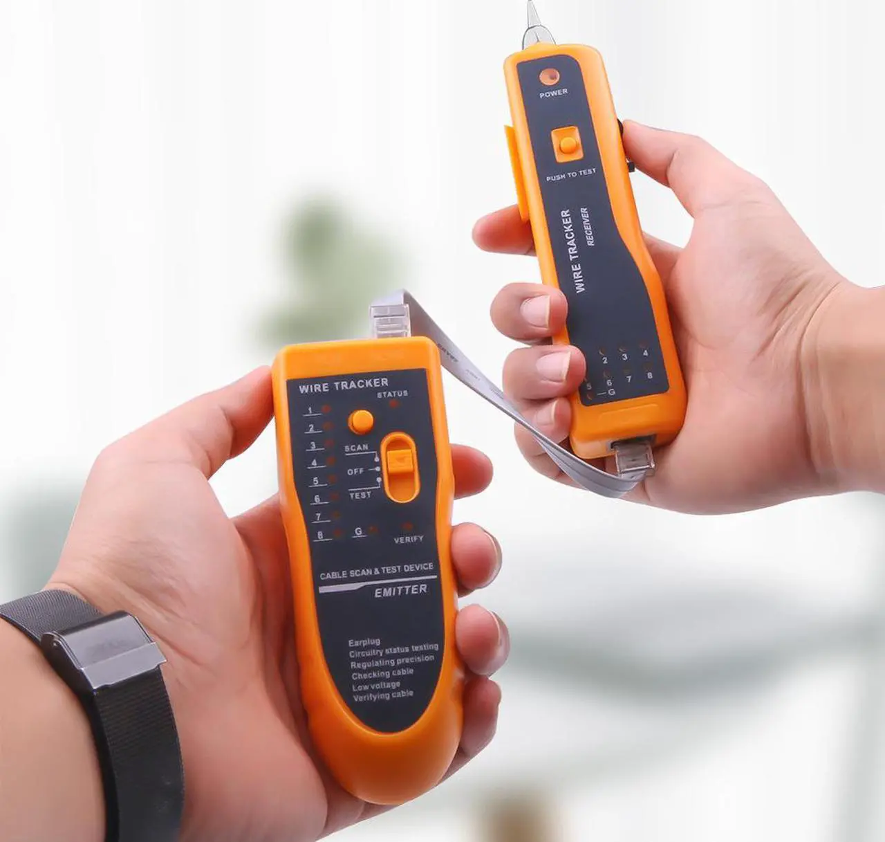 Alt view image 7 of 7 - Wire Tracker Tracer Toner Telephone Ethernet LAN Network Cable Tester Detector Line Finder For RJ11 RJ45 Cat5 Cat6