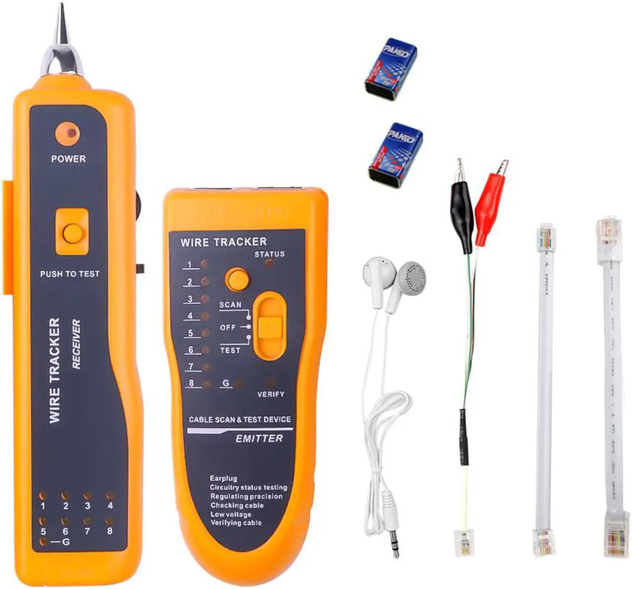 Main image of Wire Tracker Tracer Toner Telephone Ethernet LAN Network Cable Tester Detector Line Finder For RJ11 RJ45 Cat5 Cat6