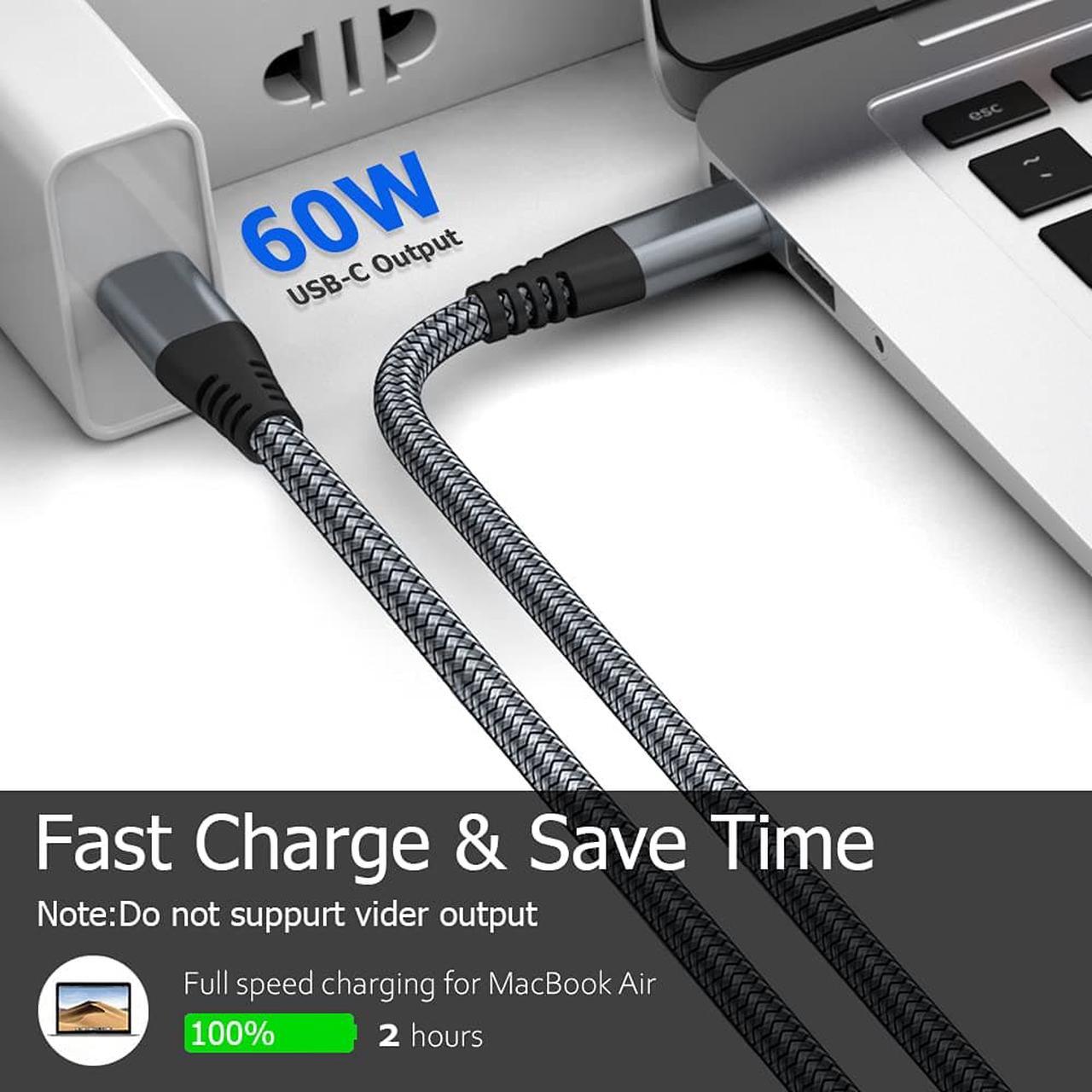 Alt view image 3 of 7 - USB C to USB C Cable 6ft 60w, 3Pack USB C Cable, PD Type C Charging Cable Fast Charging Compatible with MacBook Pro 2020, iPad Pro, iPad Air 4, Galaxy S20, Switch, Pixel, LG and Other USB C Charger