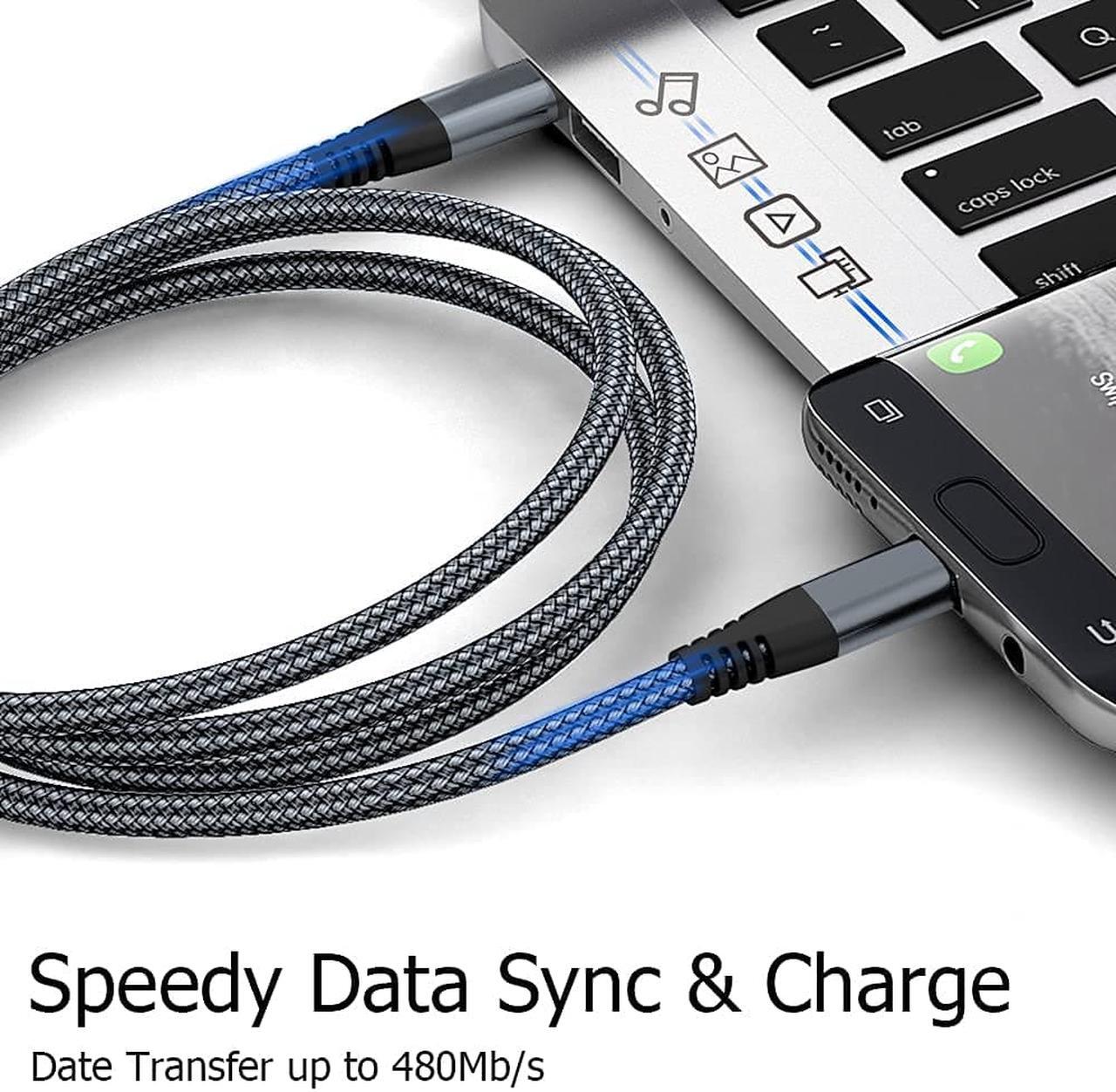 Alt view image 7 of 7 - USB C to USB C Cable 6ft 60w, 3Pack USB C Cable, PD Type C Charging Cable Fast Charging Compatible with MacBook Pro 2020, iPad Pro, iPad Air 4, Galaxy S20, Switch, Pixel, LG and Other USB C Charger