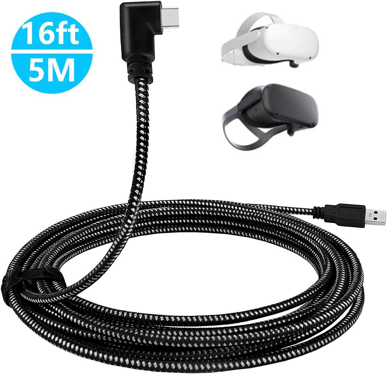 USB A to USB C Link Cable 16FT/5M Compatible for Oculus/Meta Quest 2, Fast Charging & High Speed Data Transfer USB C 3.2 Gen1 Cable for Oculus Quest Headset and Gaming PC (USB A to C, 5M)