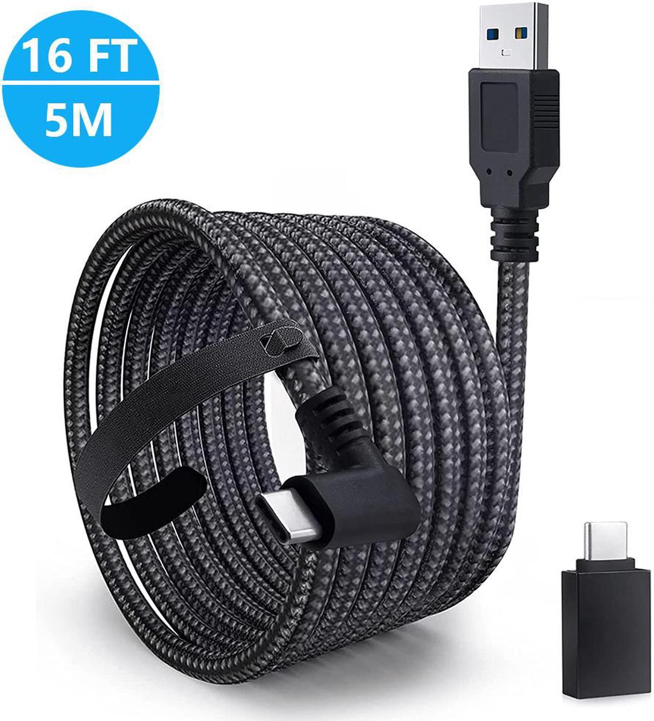 VR Link Cable for Oculus Quest 2, 16FT /5M USB C 3.2 Gen 1VR Headset Cable for Oculus Quest Accessories, Fast Charging & High Speed Data Transfer USB C Cable for VR Oculus Quest Headset and Gaming PC