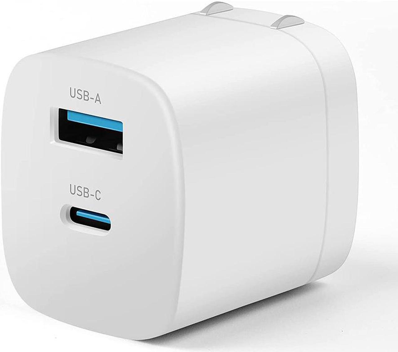 USB C Wall Charger, USB C USB A Charger Block, 33W GaN II Dual Port Foldable Plug Type C Charger Compatible with i-P-h-o-n-e 14/13/13Pro/13 Pro max/12/12 Pro max/11/11Pro Max/X/SE3 i-P-a-d Pro