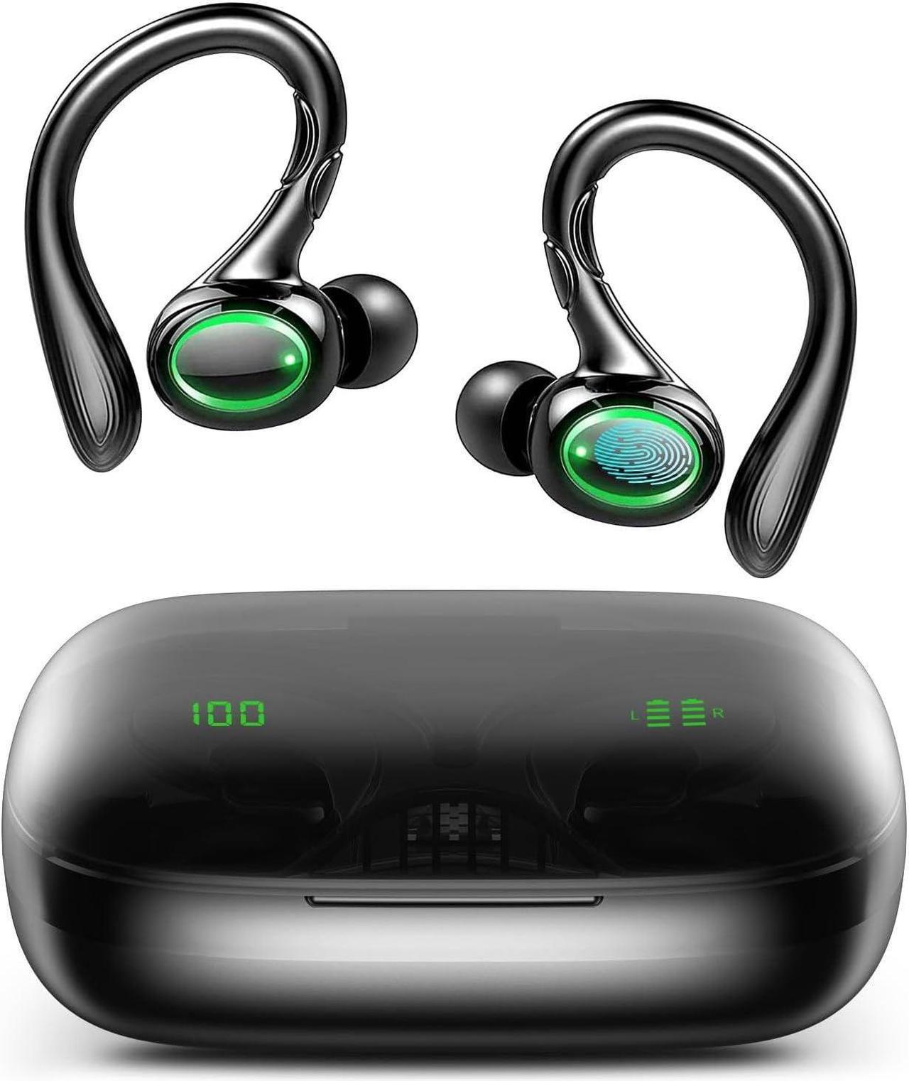 True Wireless Earbuds, 60H Playback Bluetooth 5.3 Headphones, Noise Cancelling Wireless Headphones with LED Battery Display, 4 Mics Clear Call, IPX7 Waterproof Bluetooth Earbuds for Workout Sports