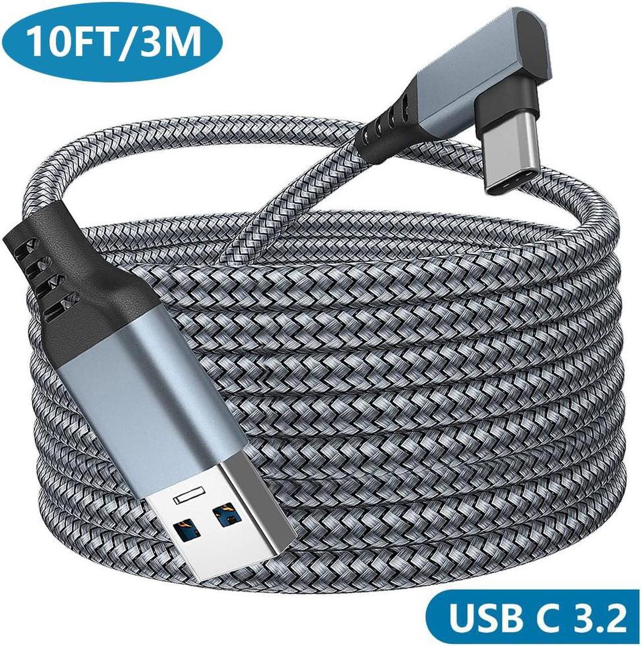 USB 3.0 USB A to USB C Cable for Quest 2 VR Link Cable 10FT/3M, VR Headset Charging Cable for Oculus Quest 2/1, 5Gbps USB C 3.2 Gen 1 High Speed Data Transfer & Fast Charging Cord for Gaming PC 10 ft.