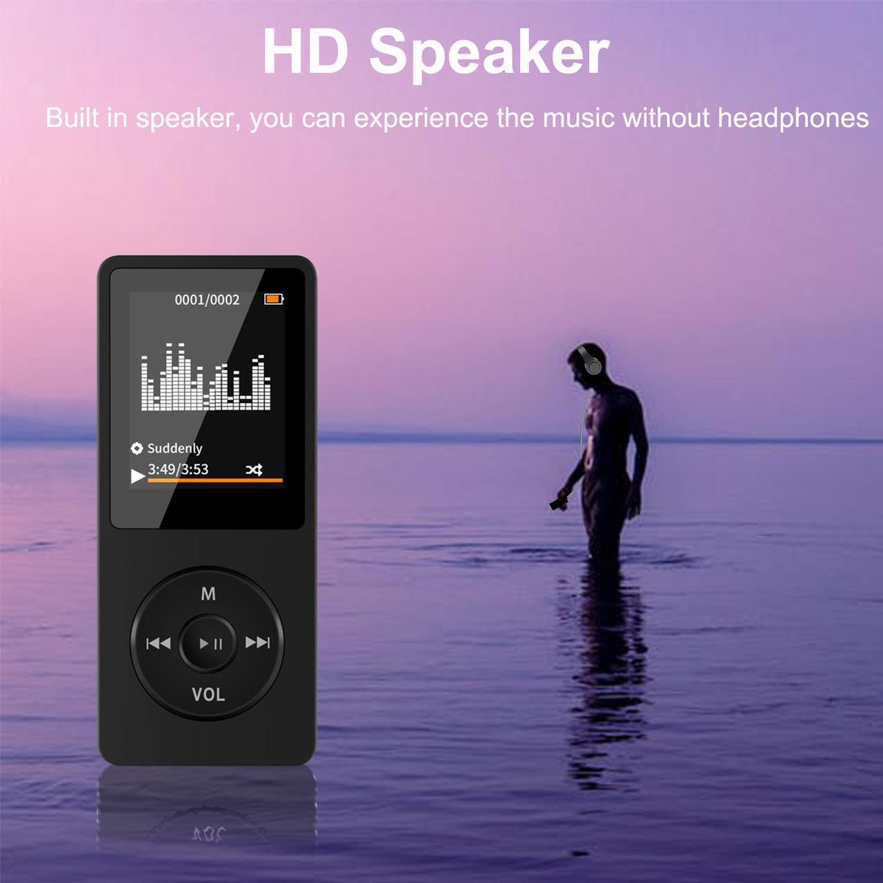 Alt view image 7 of 7 - MP3 Players, Portable 16GB MP3 Music Player with Speaker, HiFi Lossless Walkman Player for Sports/Relaxing, Video/FM Radio/Recording Multi-Functional Media Player with Earphones, Supports TF Card
