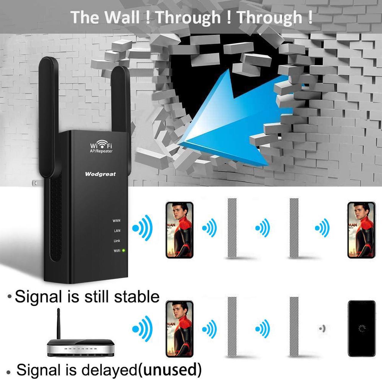 Alt view image 3 of 7 - WiFi Range Extender, WiFi Repeater Wireless Network Signal Superboost, Mini Router Signal Blast, 300Mbps New Long Range WiFi Extension for Whole Home Coverage