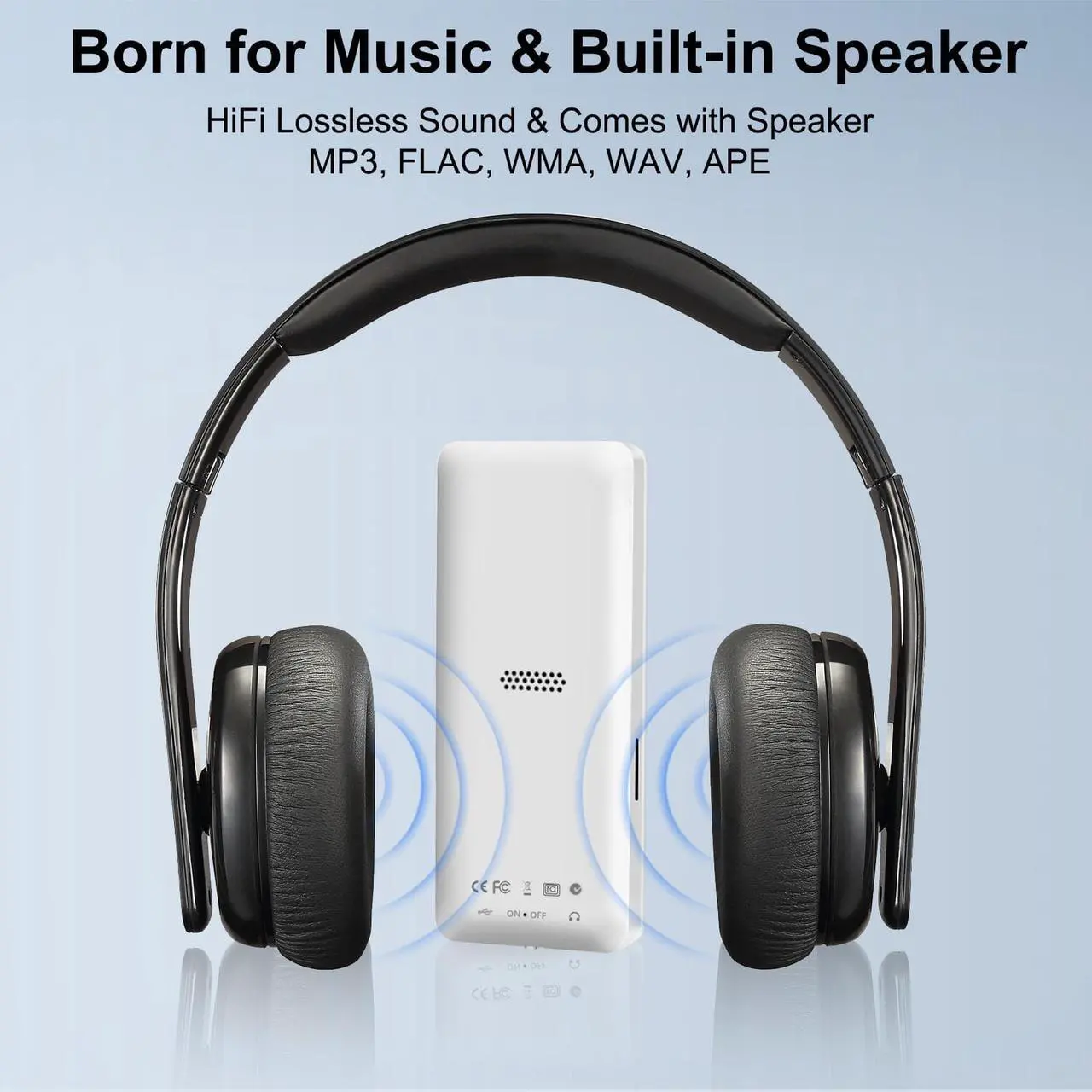 Alt view image 5 of 7 - 64GB MP3 Player with Bluetooth, MP4/MP3 Music Players with Speaker, Portable Multifunctional Media Player for Kids, MP4 Video, FM Radio, Recording, Alarm Clock Function - Earphones Included