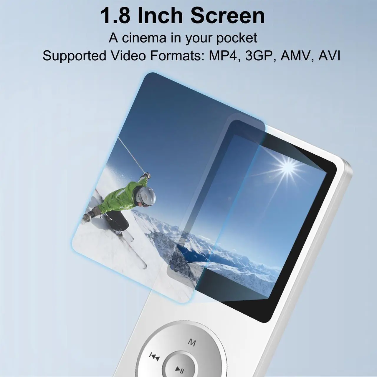 Alt view image 4 of 7 - 64GB MP3 Player with Bluetooth, MP4/MP3 Music Players with Speaker, Portable Multifunctional Media Player for Kids, MP4 Video, FM Radio, Recording, Alarm Clock Function - Earphones Included