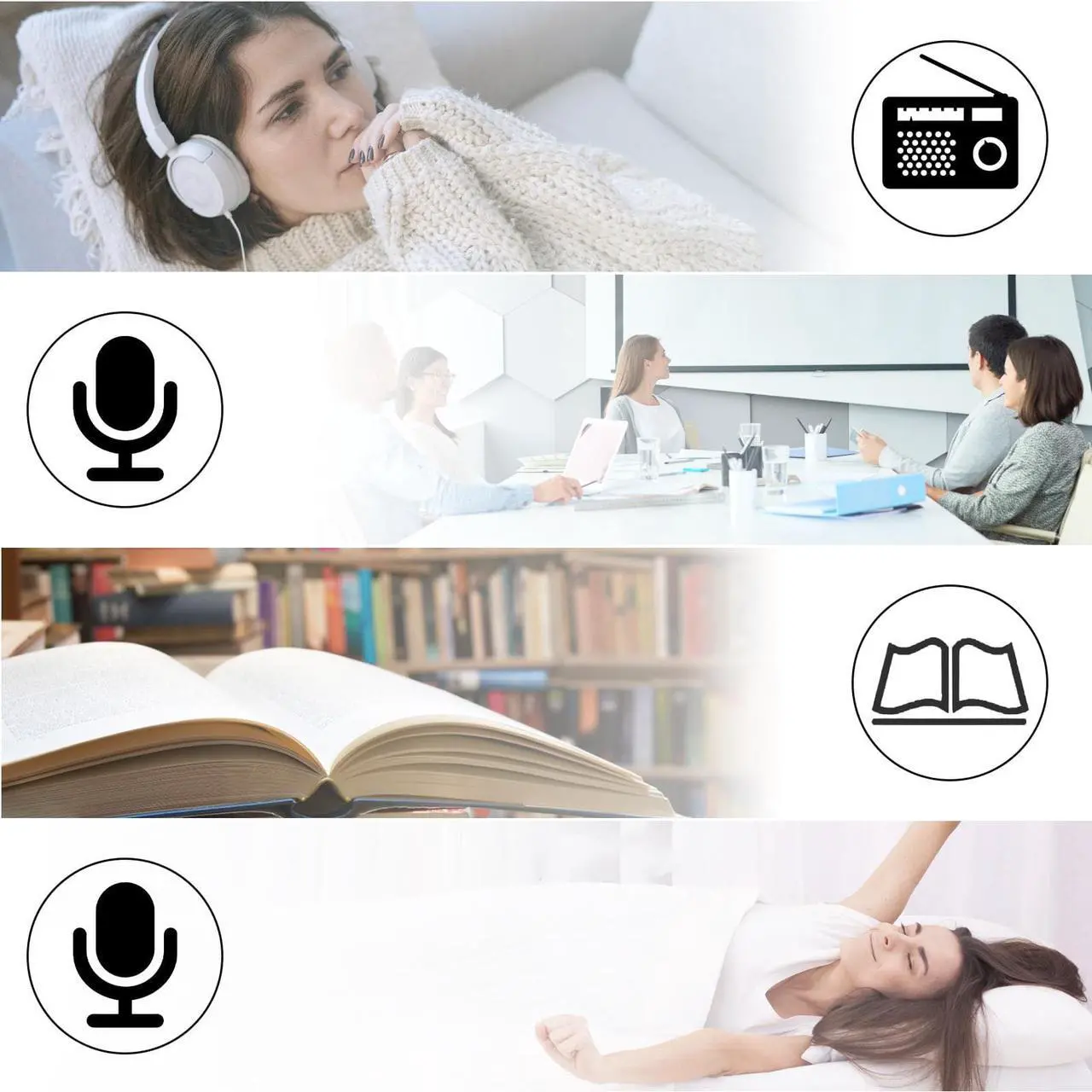 Alt view image 3 of 7 - 64GB MP3 Player with Bluetooth, MP4/MP3 Music Players with Speaker, Portable Multifunctional Media Player for Kids, MP4 Video, FM Radio, Recording, Alarm Clock Function - Earphones Included