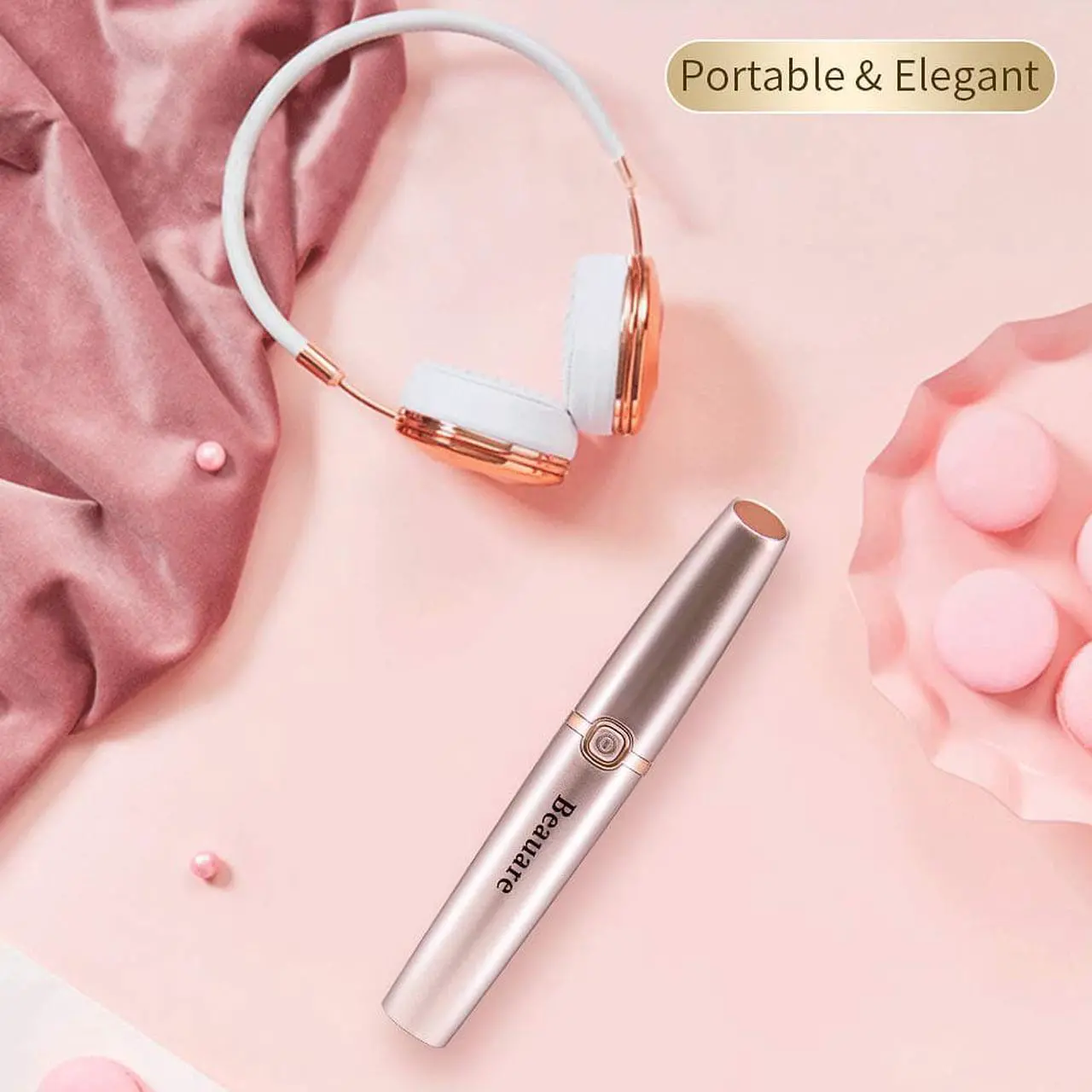 Alt view image 6 of 7 - Eyebrow Trimmer Epilator Eyebrow Hair Remover Painless for Face Lips Facial Portable Eyebrow Razor with Light for Women Men