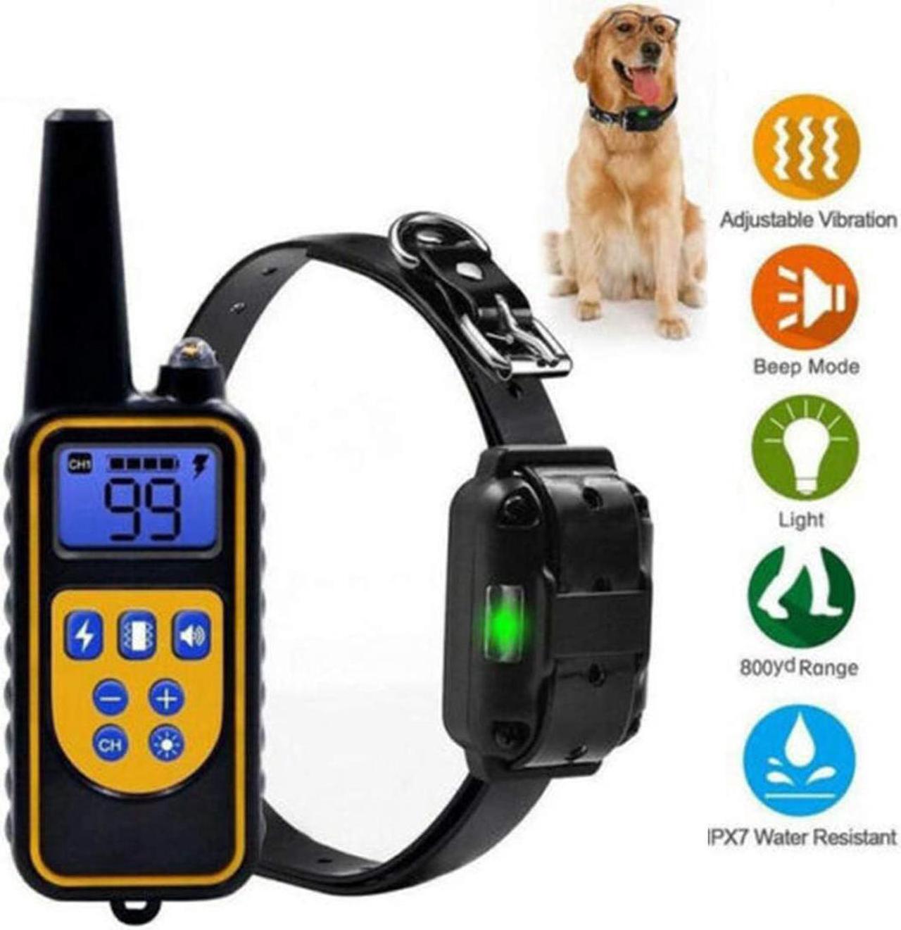 Main image of Dog Training Collar - Rechargeable Remote Dog Shock Collars for Small, Medium, Large Dogs with 3 Corrective Remote Training Modes, Shock, Vibration, Beep, 100% Waterproof E-Collar Trainer