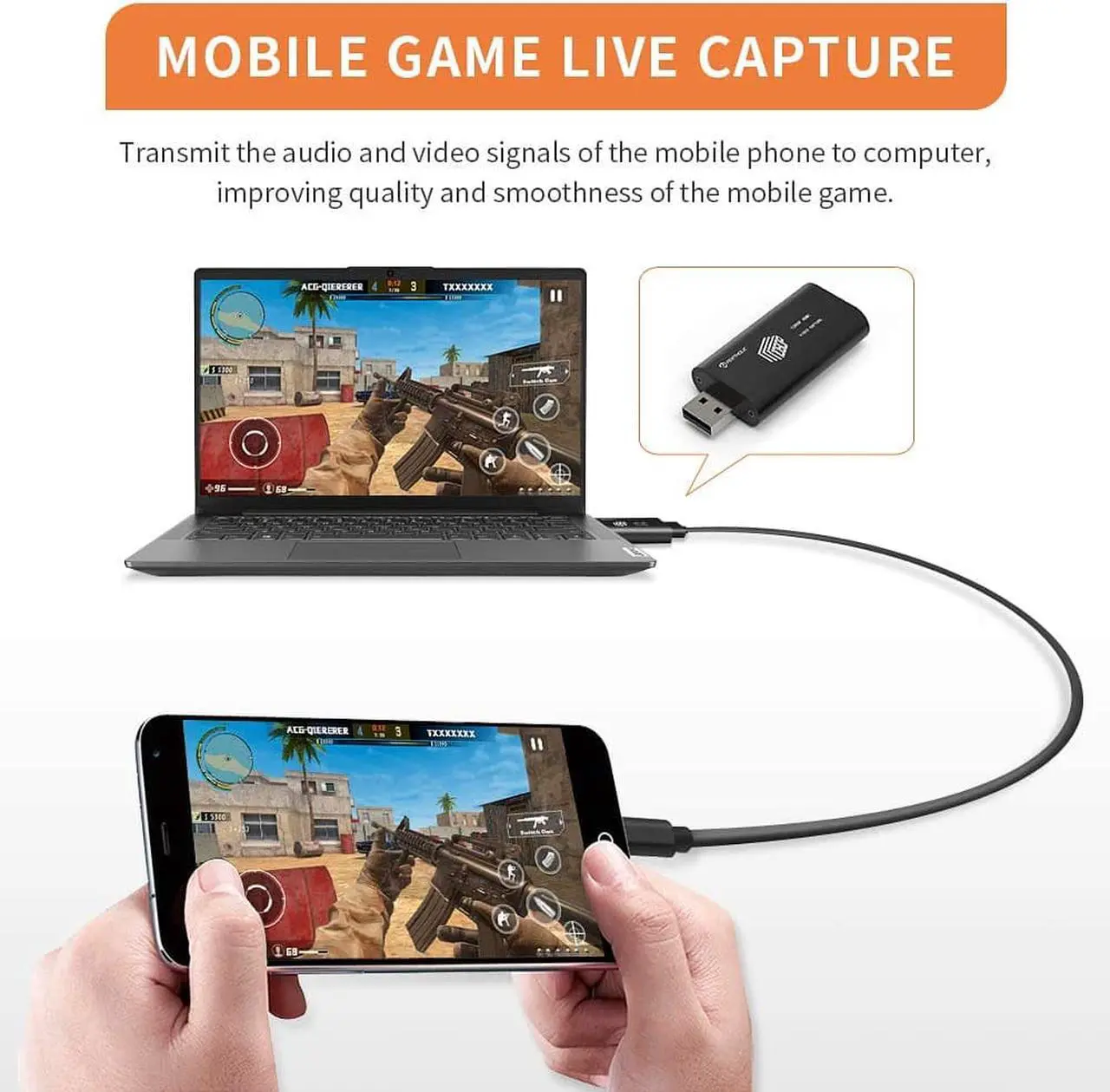 Alt view image 7 of 7 - PORTHOLIC Audio Video Capture Cards with 5ft High Speed HDMI Cable, HDMI to USB 2.0 Capture - High Definition 1080p 30fps - for Gaming, Streaming, Broadcasting, Video Conference or Teaching