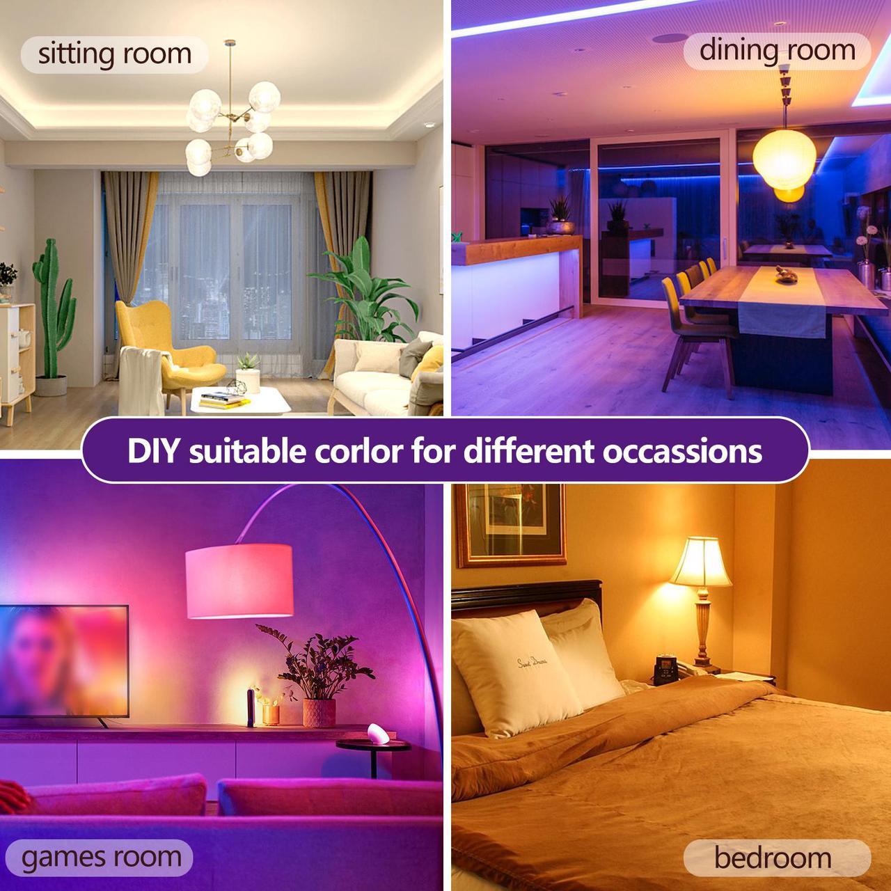 Alt view image 6 of 7 - Alexa Smart Light Bulbs,TROPROs LED RGBCW Color Changing,85W Equivalent E26 9W WiFi Led Bulb , Work with Google Home Amazon Echo, 2.4Ghz WiFi Only, No Hub Required 4 Pack